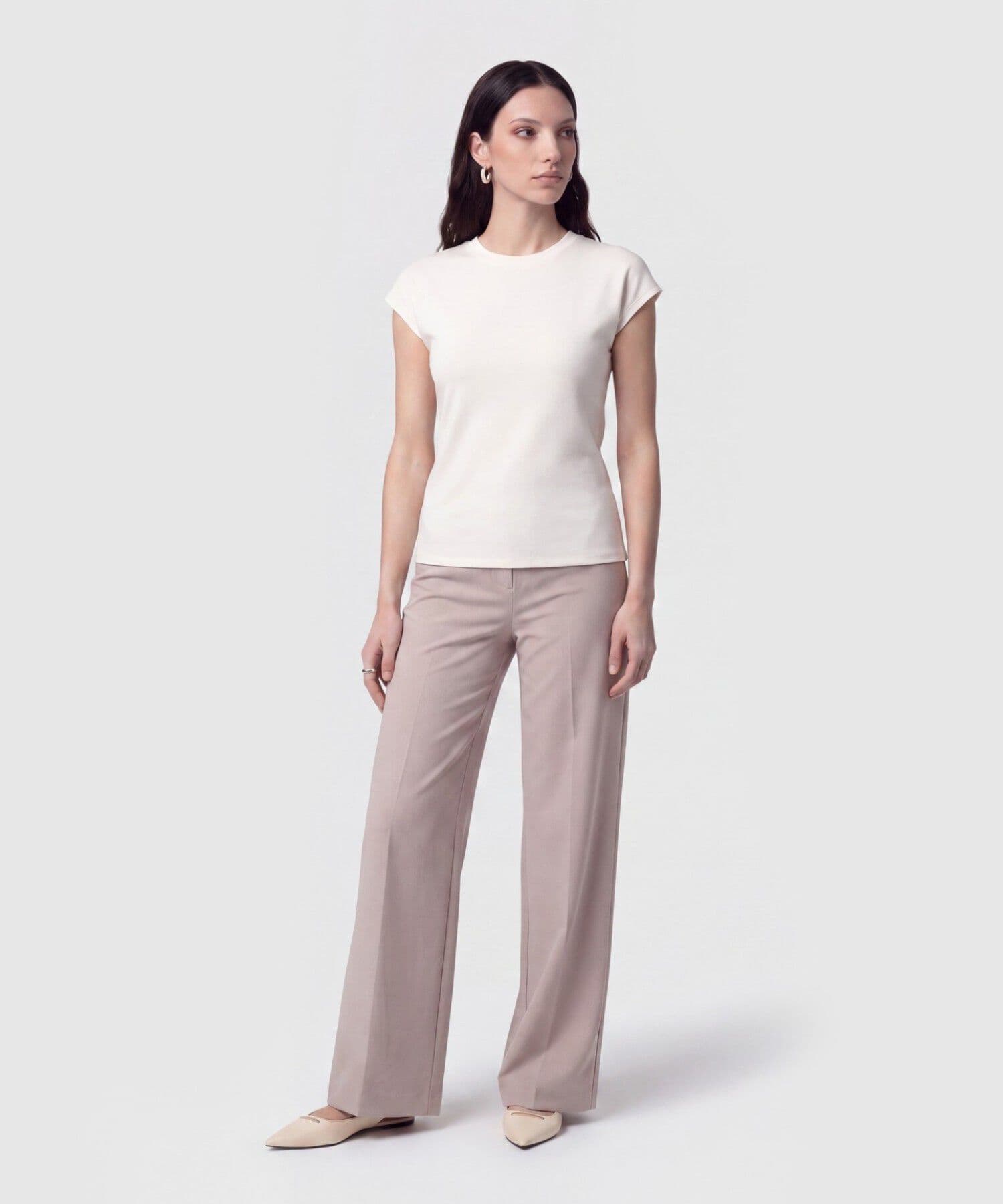 Camiseta Julieta Minimalista blanco para mujer, vista 2