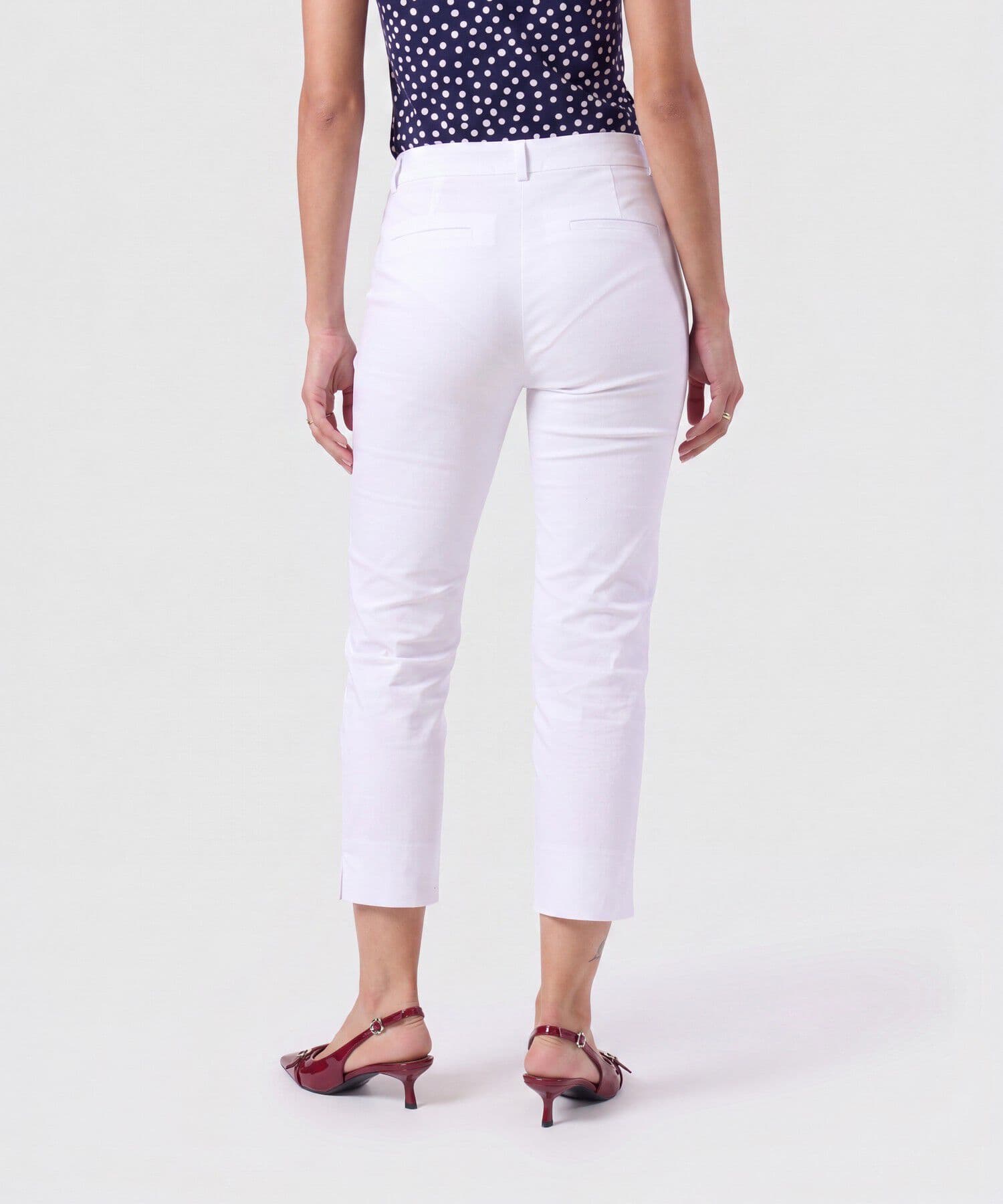 Pantalón Elisa Contemporáneo blanco para mujer, vista 4