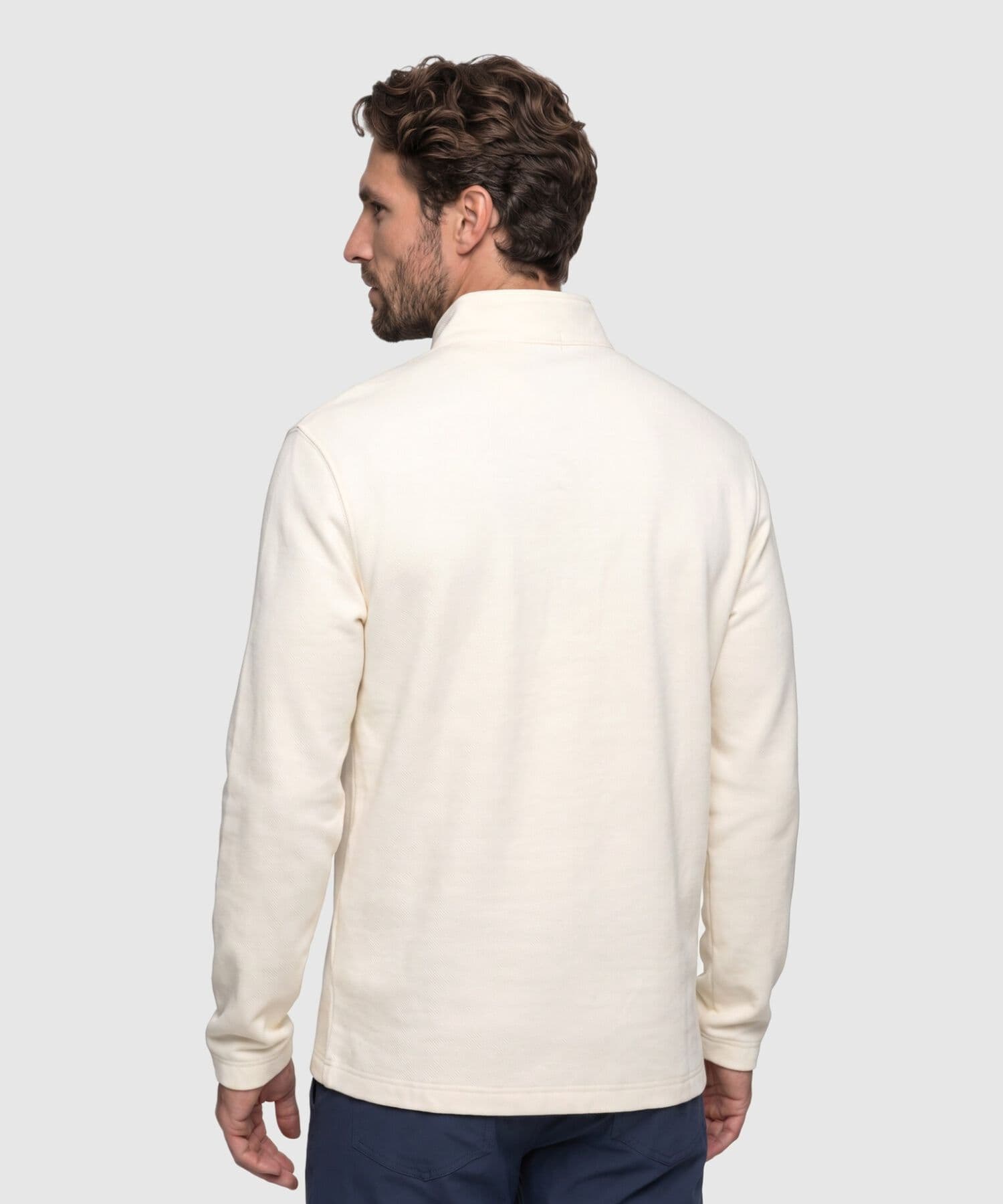 Buzo Orquídea Texturizado mostaza para hombre, vista 4