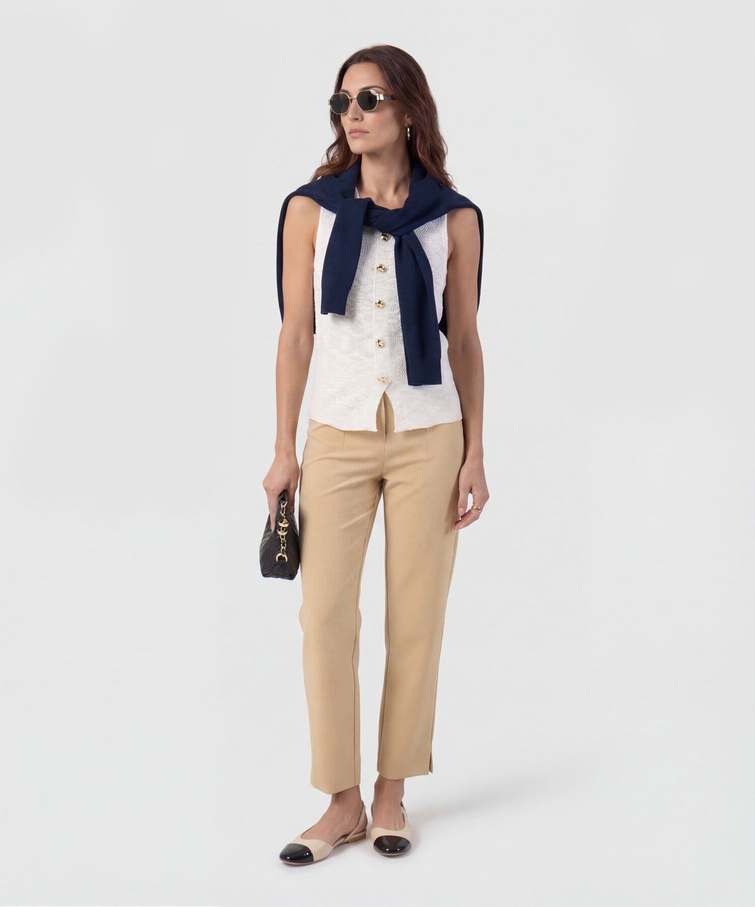 Pantalón Salina Suave café para mujer, vista 2