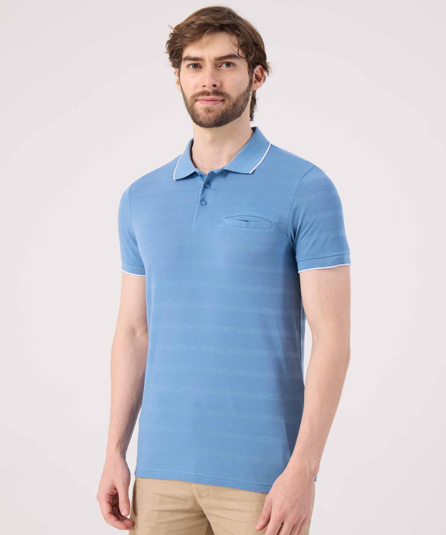 Polo Solana Minimalista azul marino para hombre, vista principal