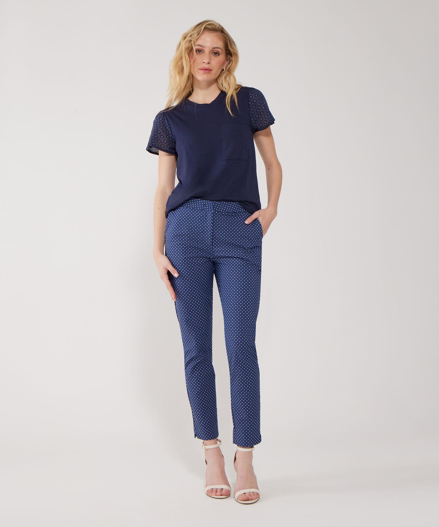 Pantalón Alba Clásico azul marino para mujer, vista 2
