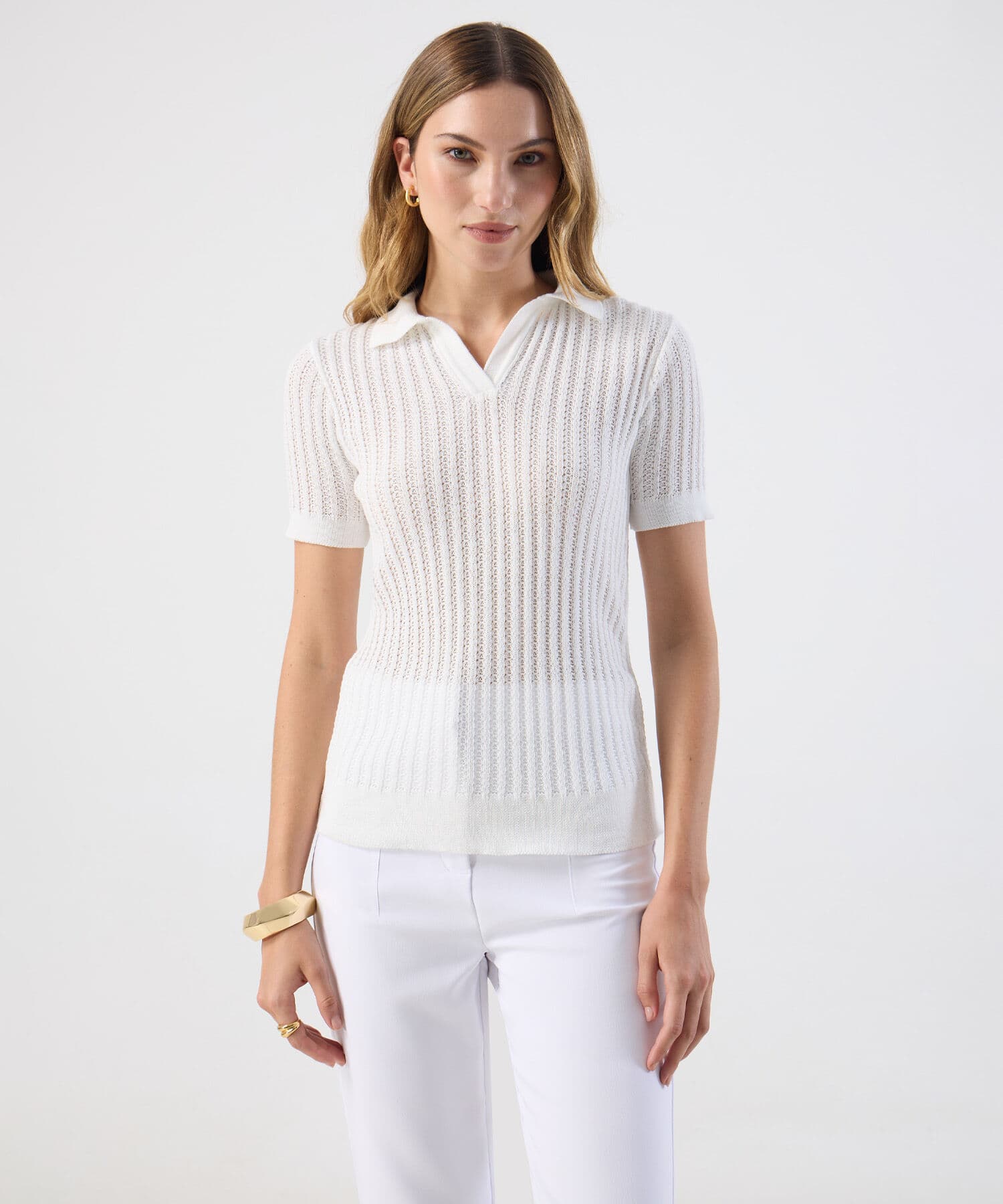 Polo Río de Noche blanco para mujer, vista principal