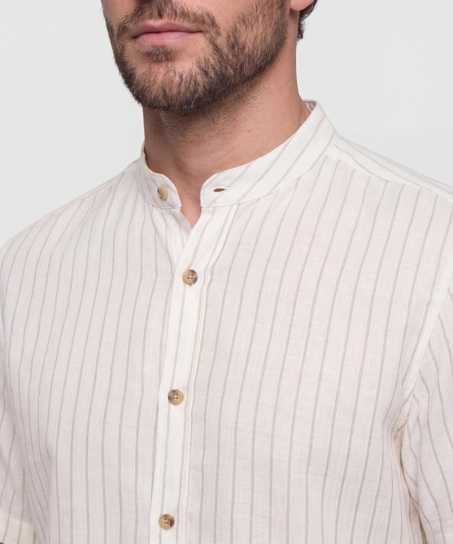 Camisa Selva Texturizado gris humo para hombre, vista 3