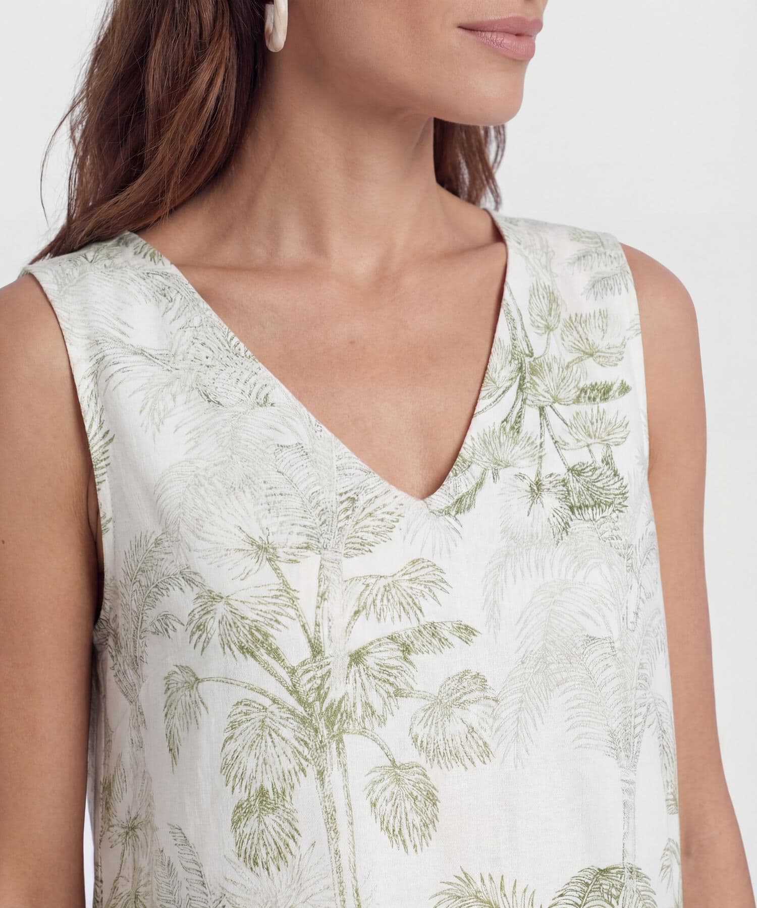 Vestido Candelaria de Día verde oliva para mujer, vista 3