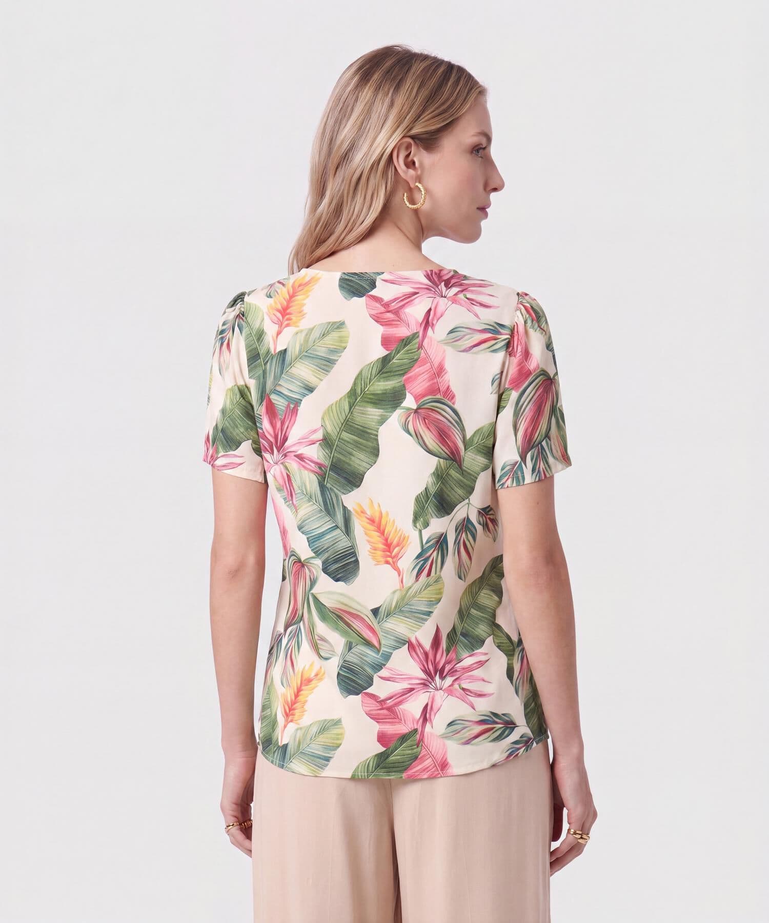 Blusa Lumbre Urbano verde oliva para mujer, vista 4