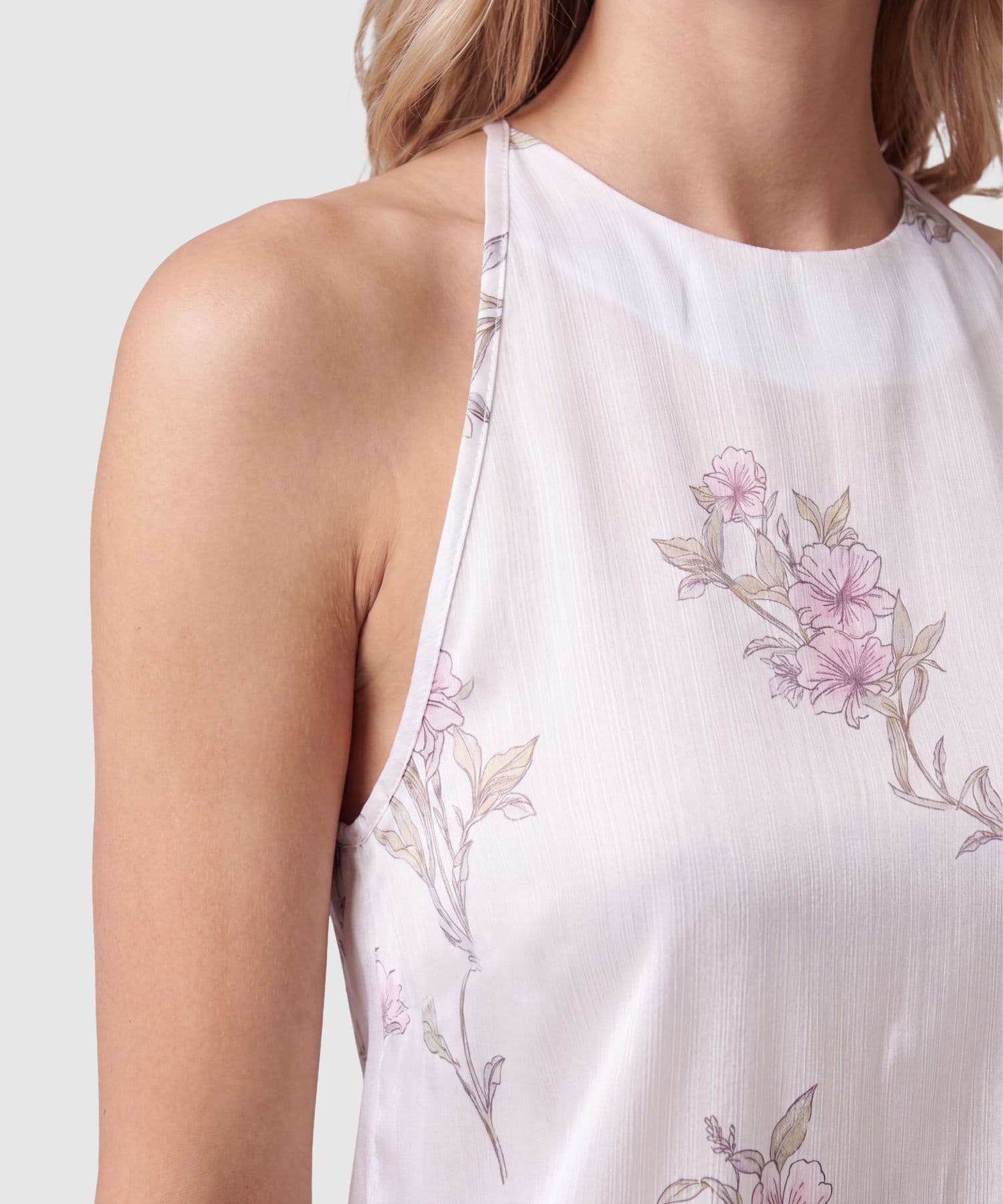 Blusa Selva Minimalista blanco para mujer, vista 3