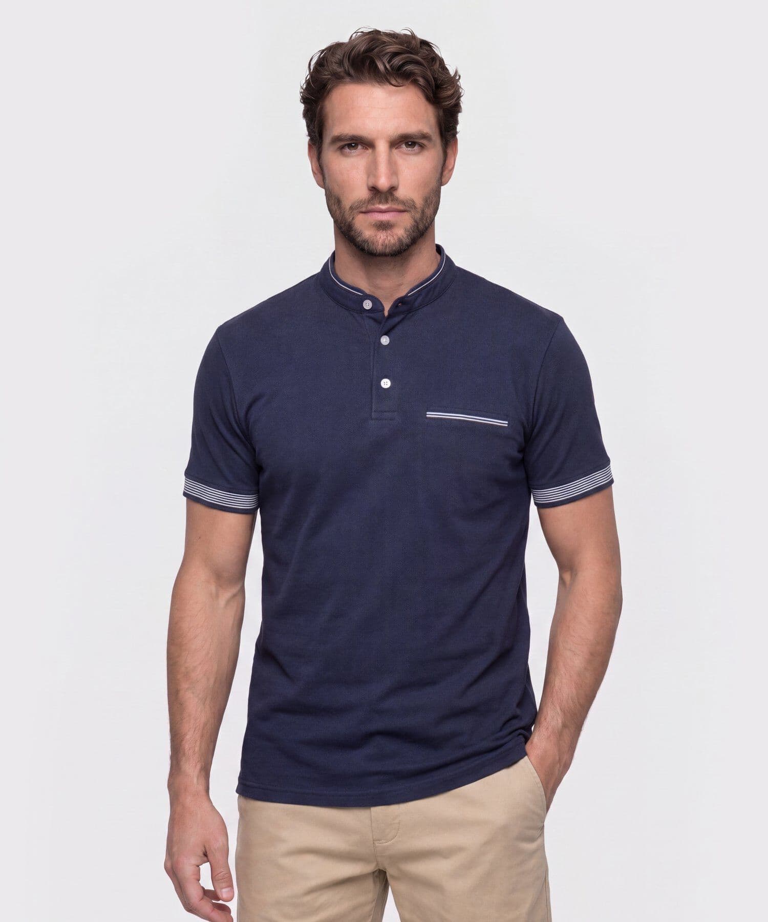 Polo Candelaria Minimalista azul marino para hombre, vista principal