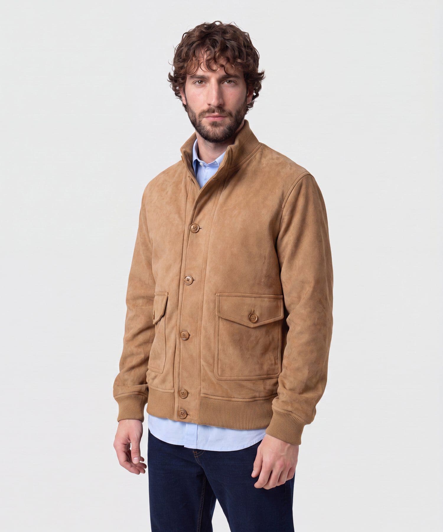Chaqueta Azahar Minimalista café para hombre, vista principal