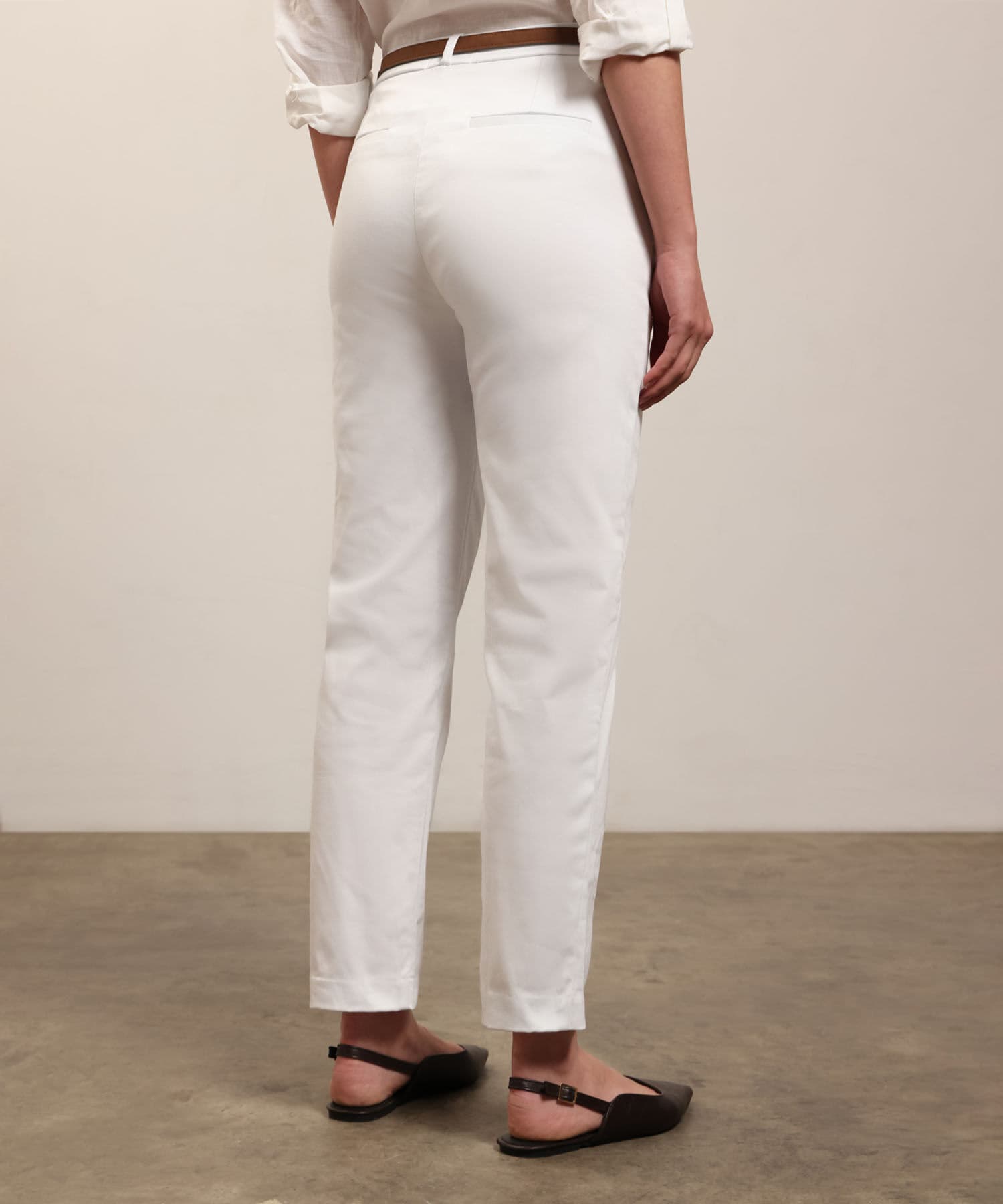 Pantalón Litoral Clásico blanco para mujer, vista 4