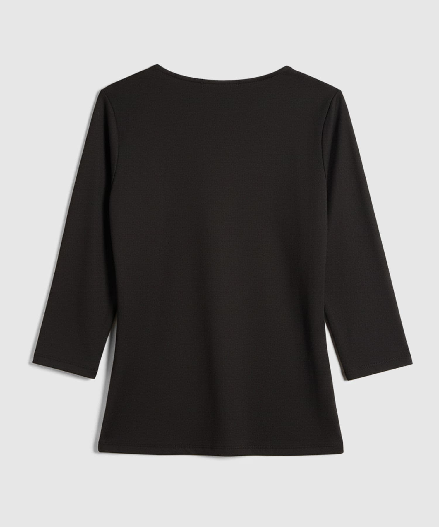 Camiseta Candelaria Minimalista negro para mujer, vista 3