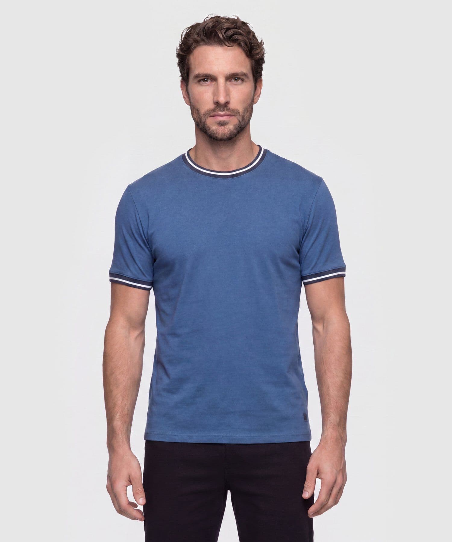 Camiseta Dorada Esencial azul marino para hombre, vista principal