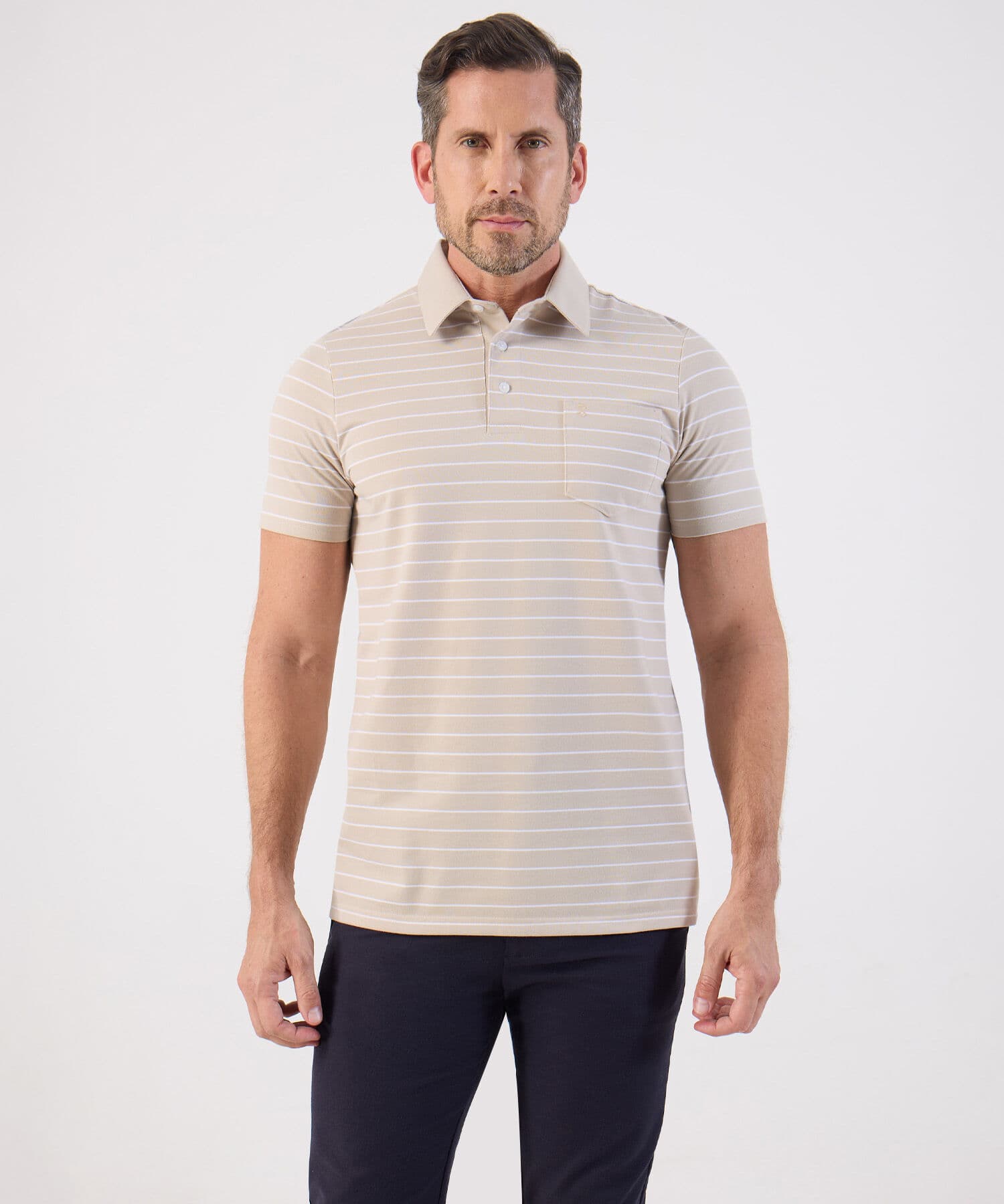 Polo Encanto Natural arena para hombre, vista principal