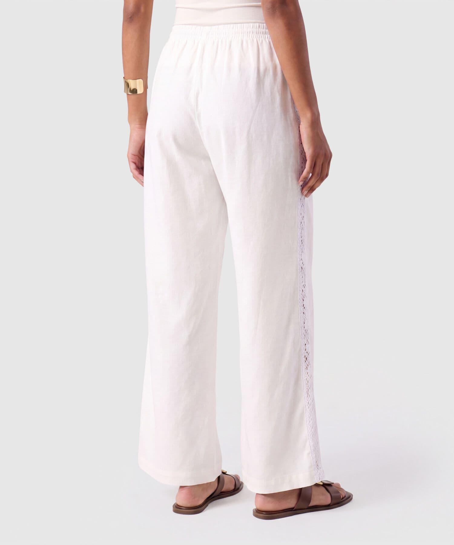 Pantalón Salina Fluido blanco para mujer, vista 4