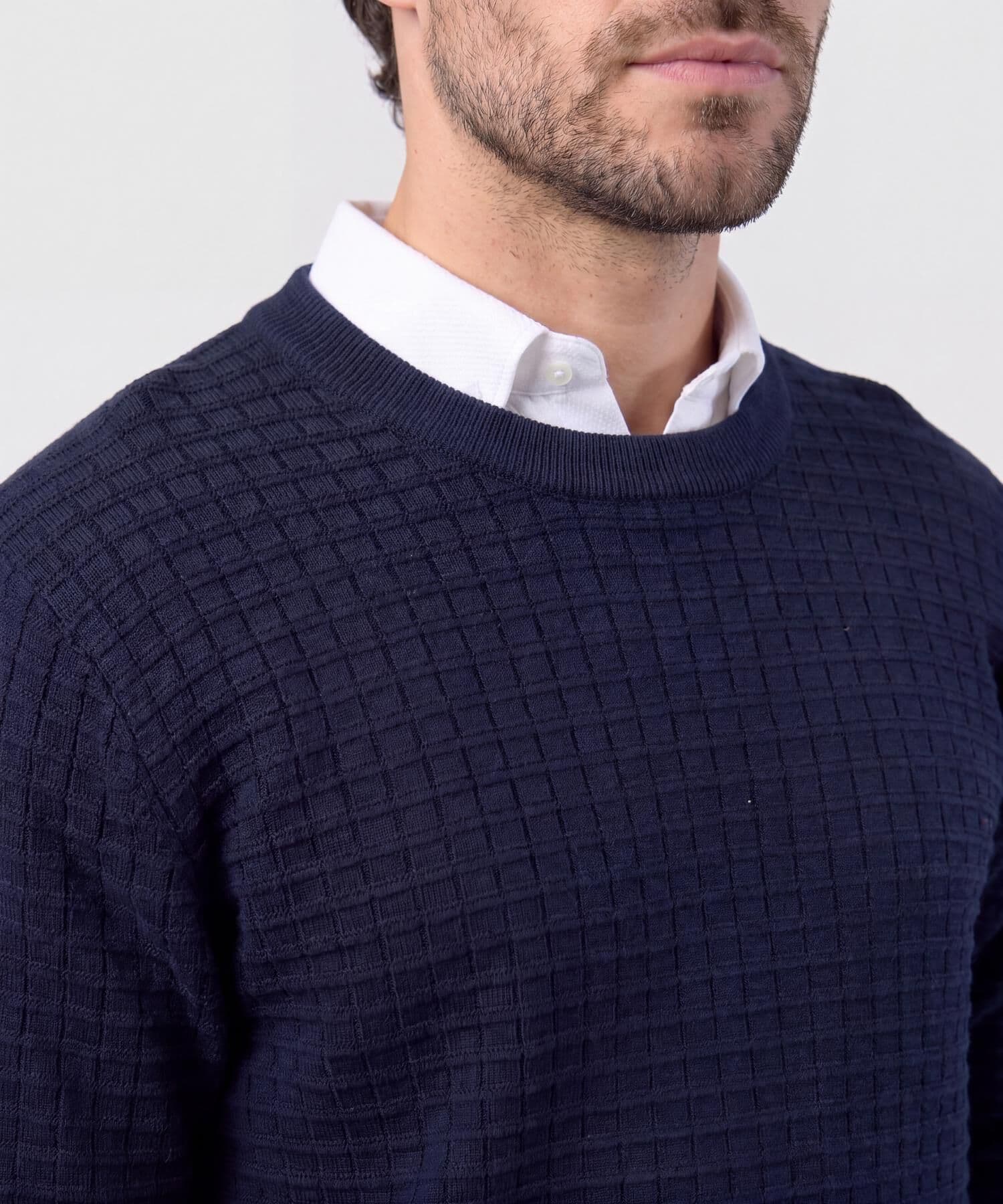 Buzo Siena Esencial azul marino para hombre, vista 3