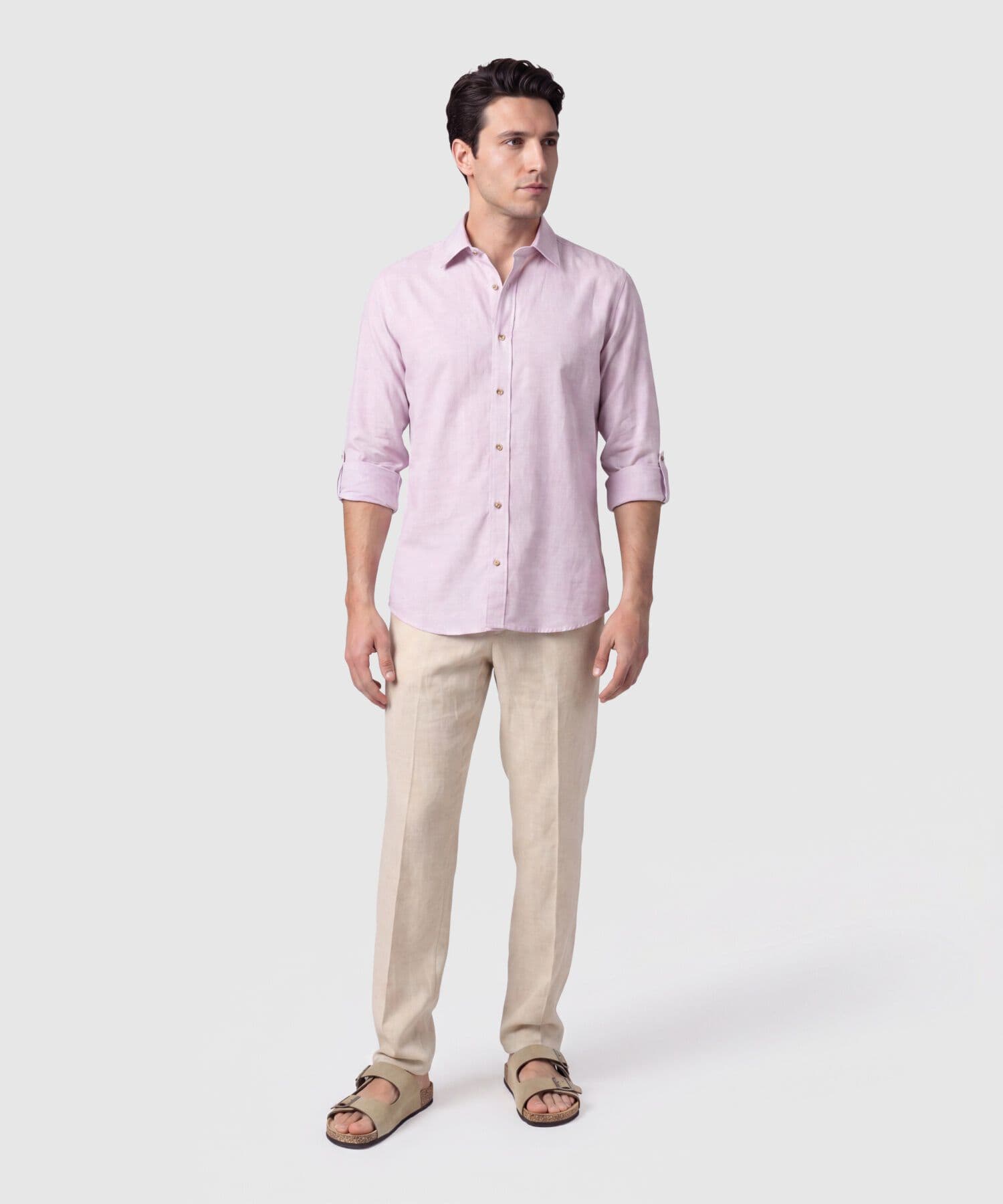 Camisa Solana Ligero rojo granada para hombre, vista 2