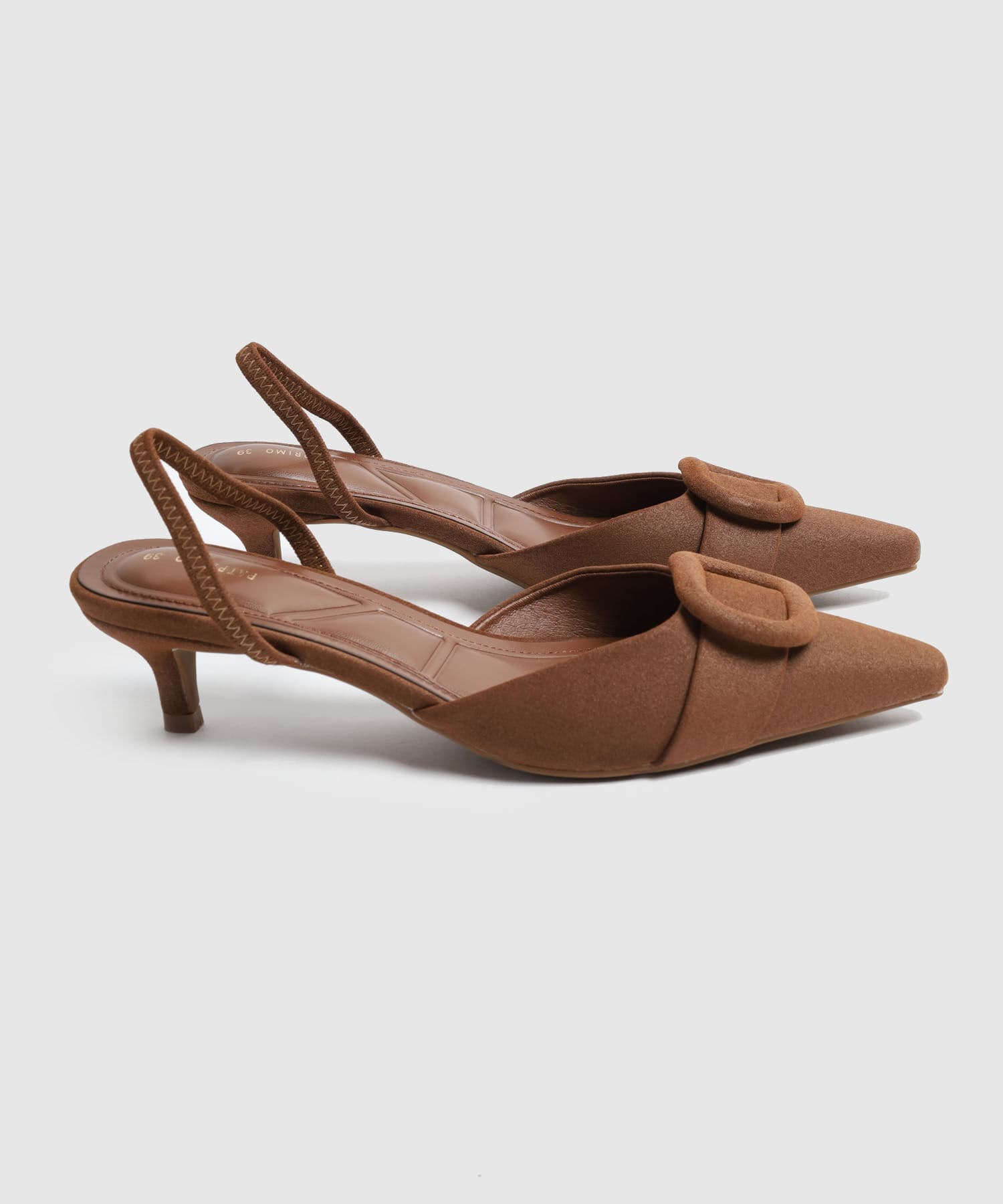 Tacón Flora Suave café para mujer, vista 2