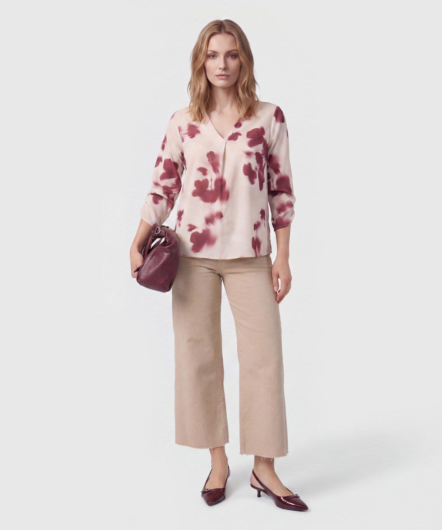 Blusa Flora Clásico marfil para mujer, vista 2