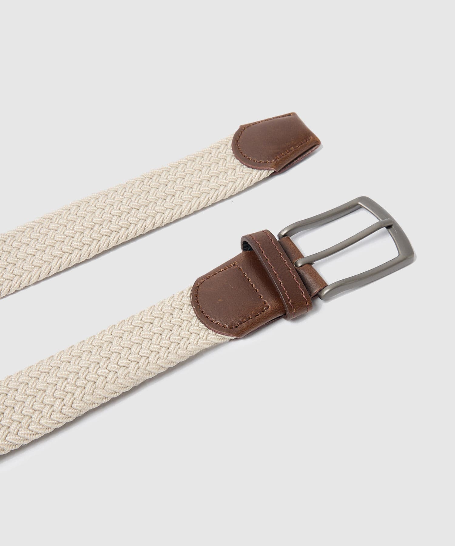 Cinturón Sabana Minimalista marfil para hombre, vista 2
