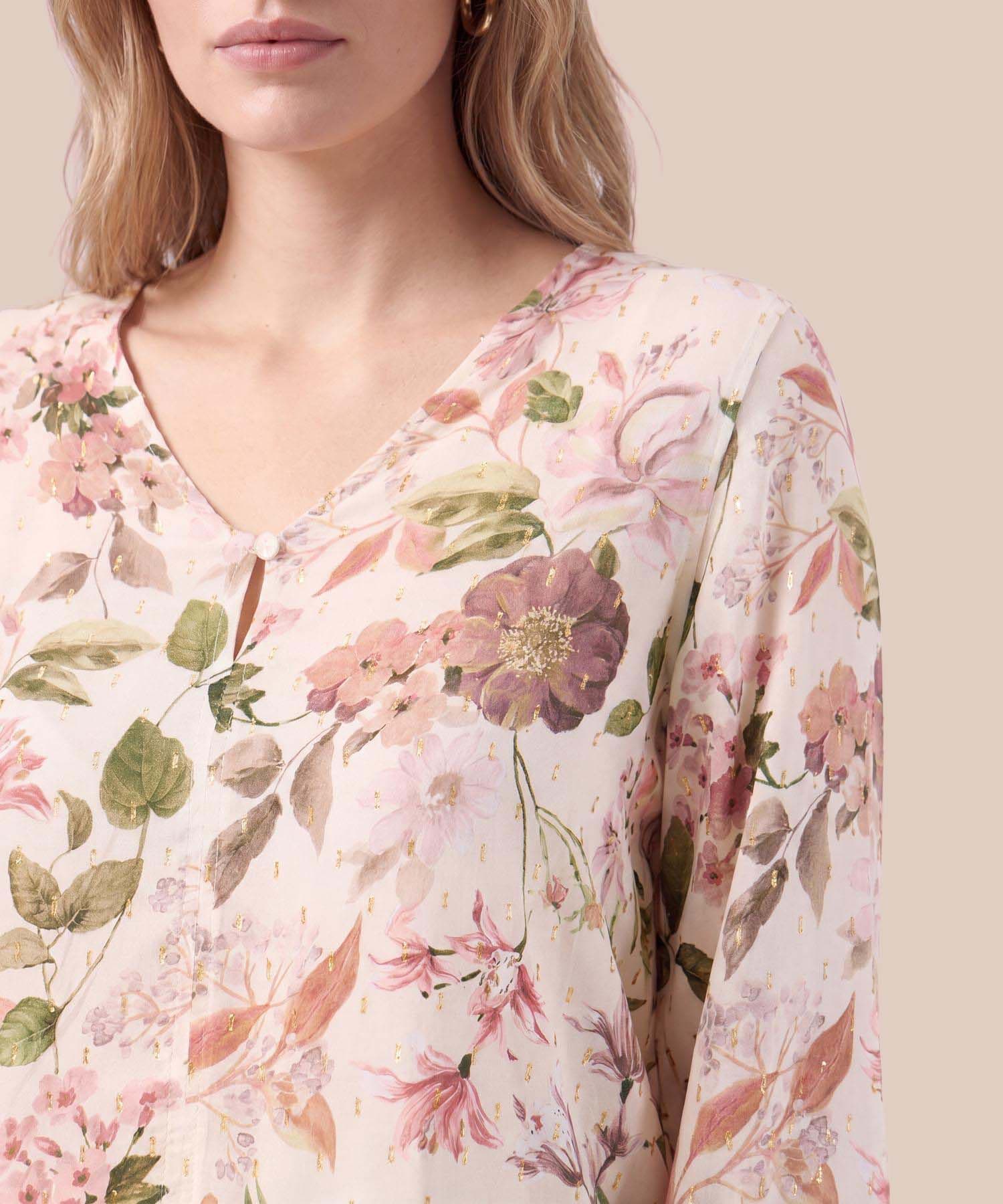 Blusa Jacaranda Sastre rosa empolvado para mujer, vista 3