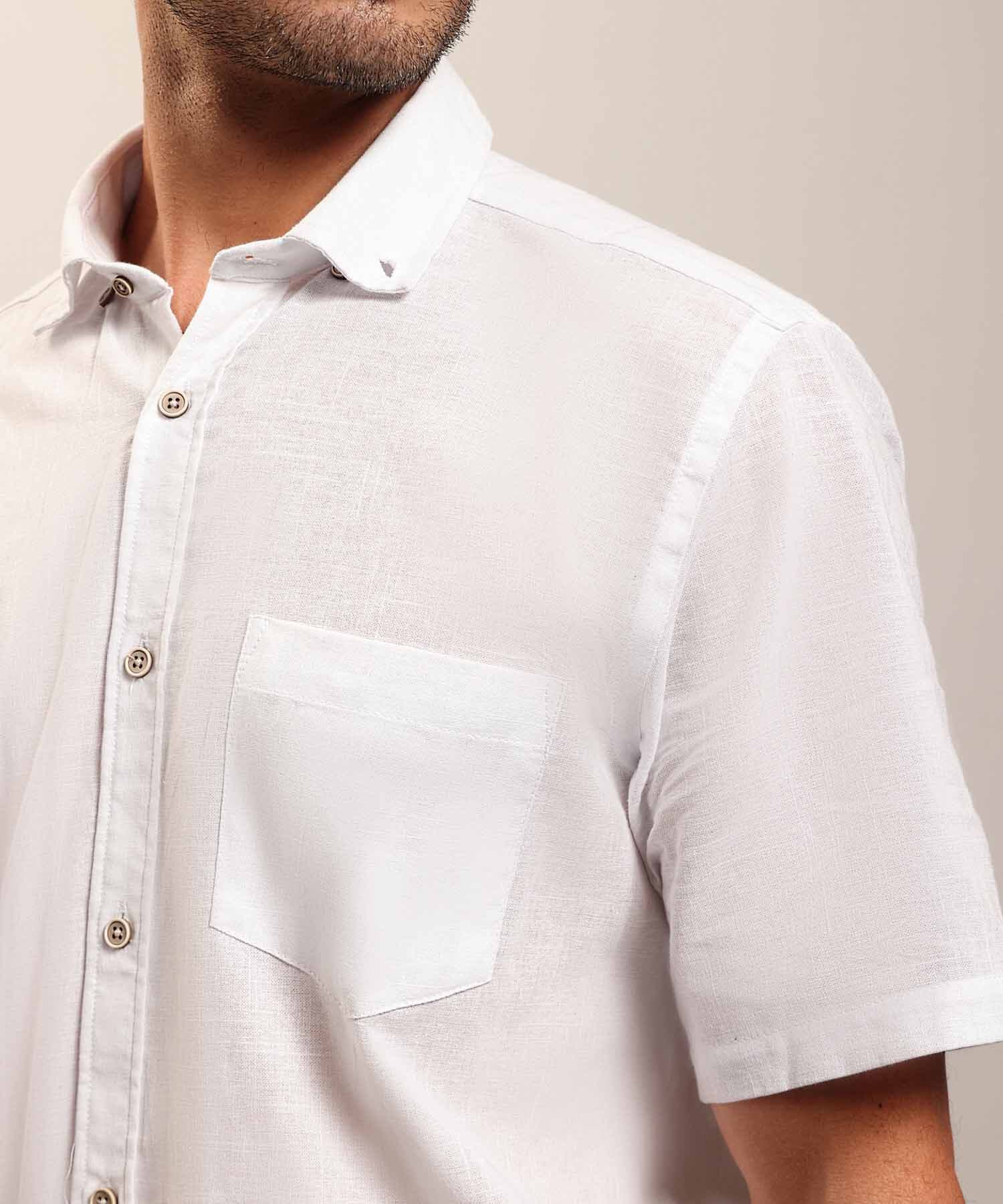 Camisa Andina Suave blanco para hombre, vista 3