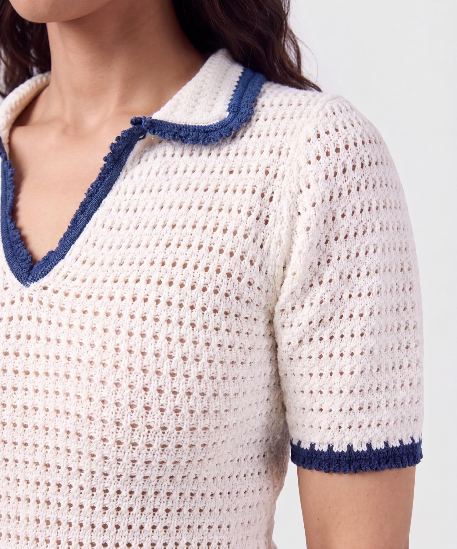 Polo Candelaria Contemporáneo blanco para mujer, vista 3
