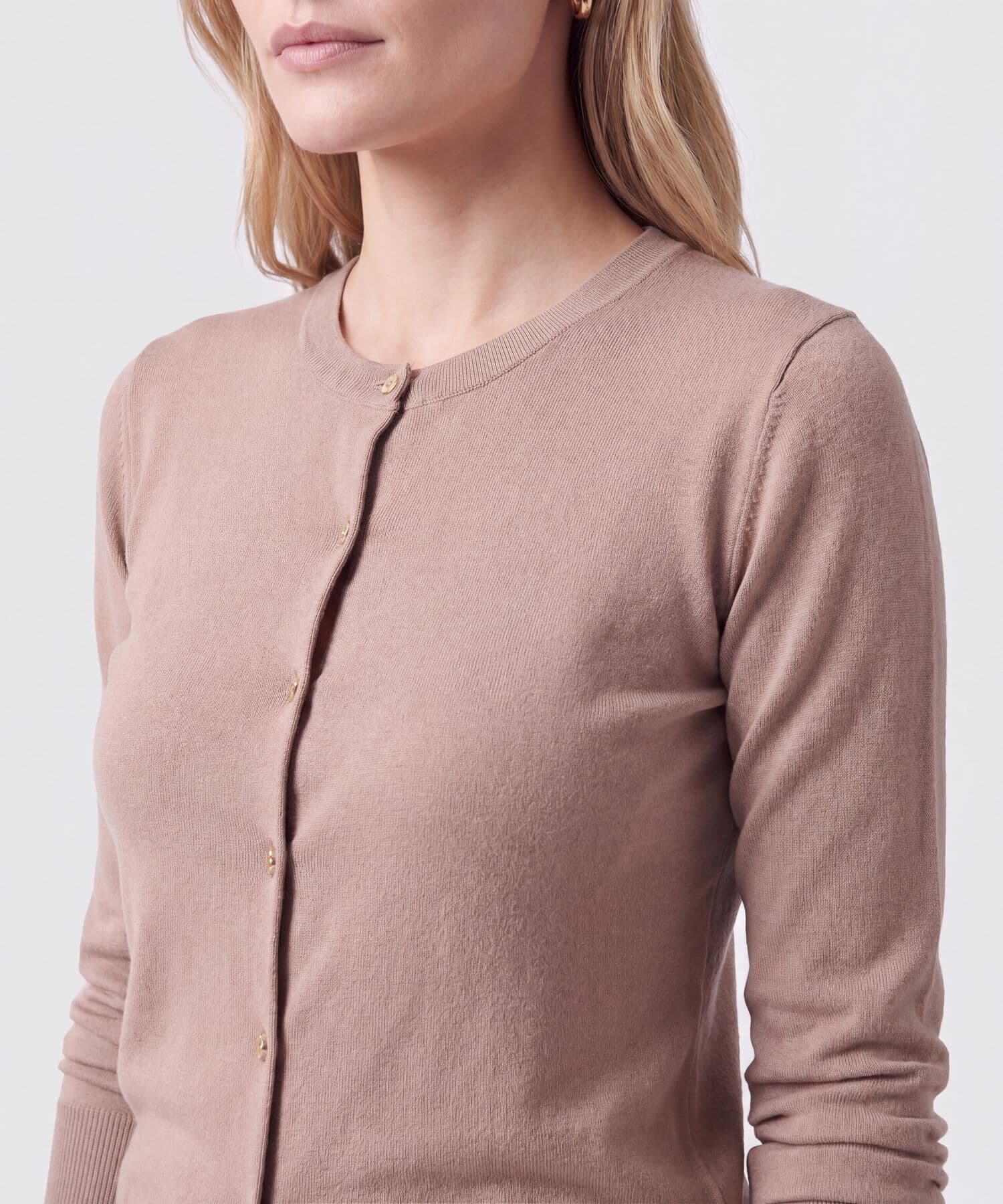 Buzo Coral Contemporáneo café para mujer, vista 3