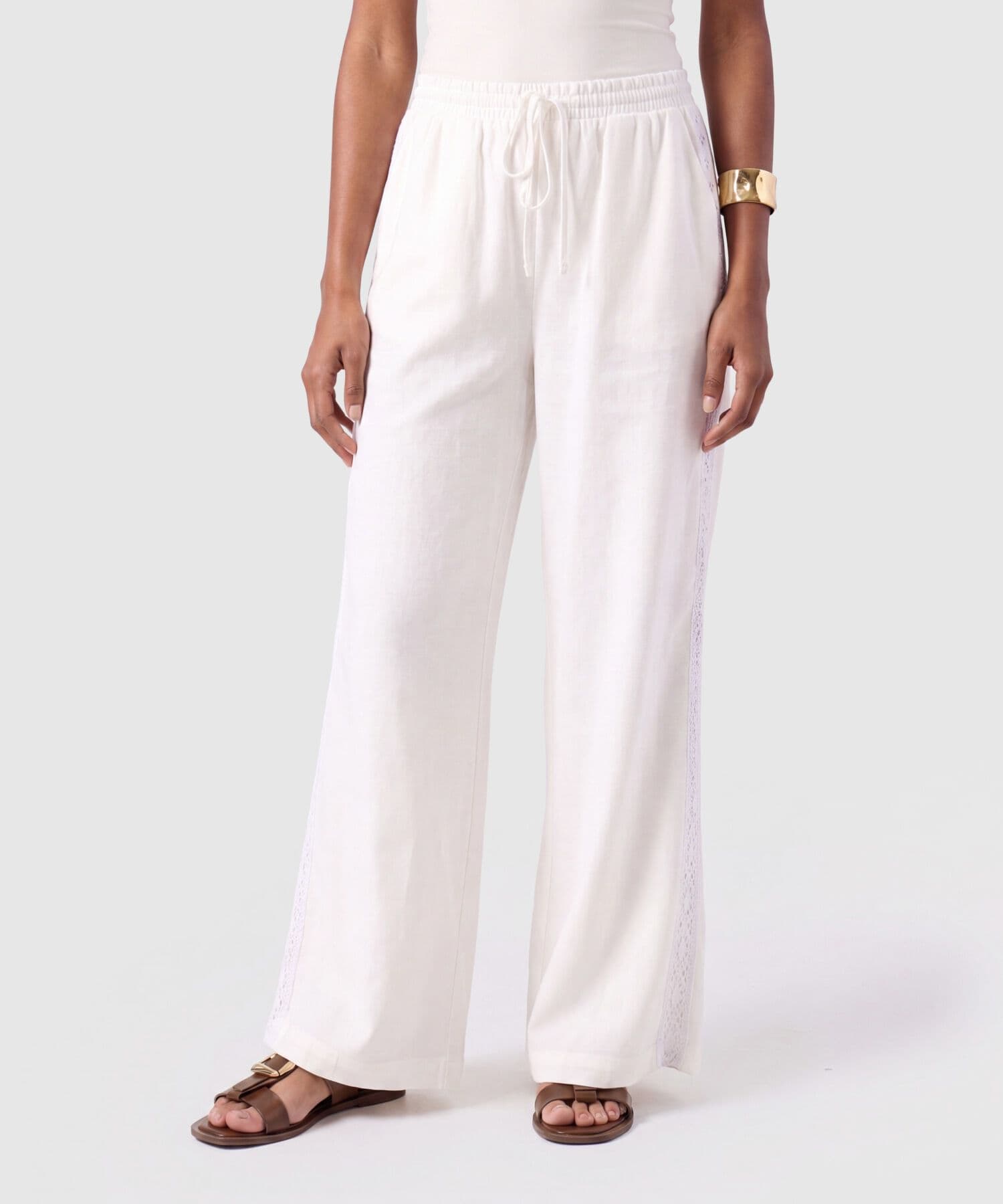 Pantalón Tierra Esencial blanco para mujer, vista principal