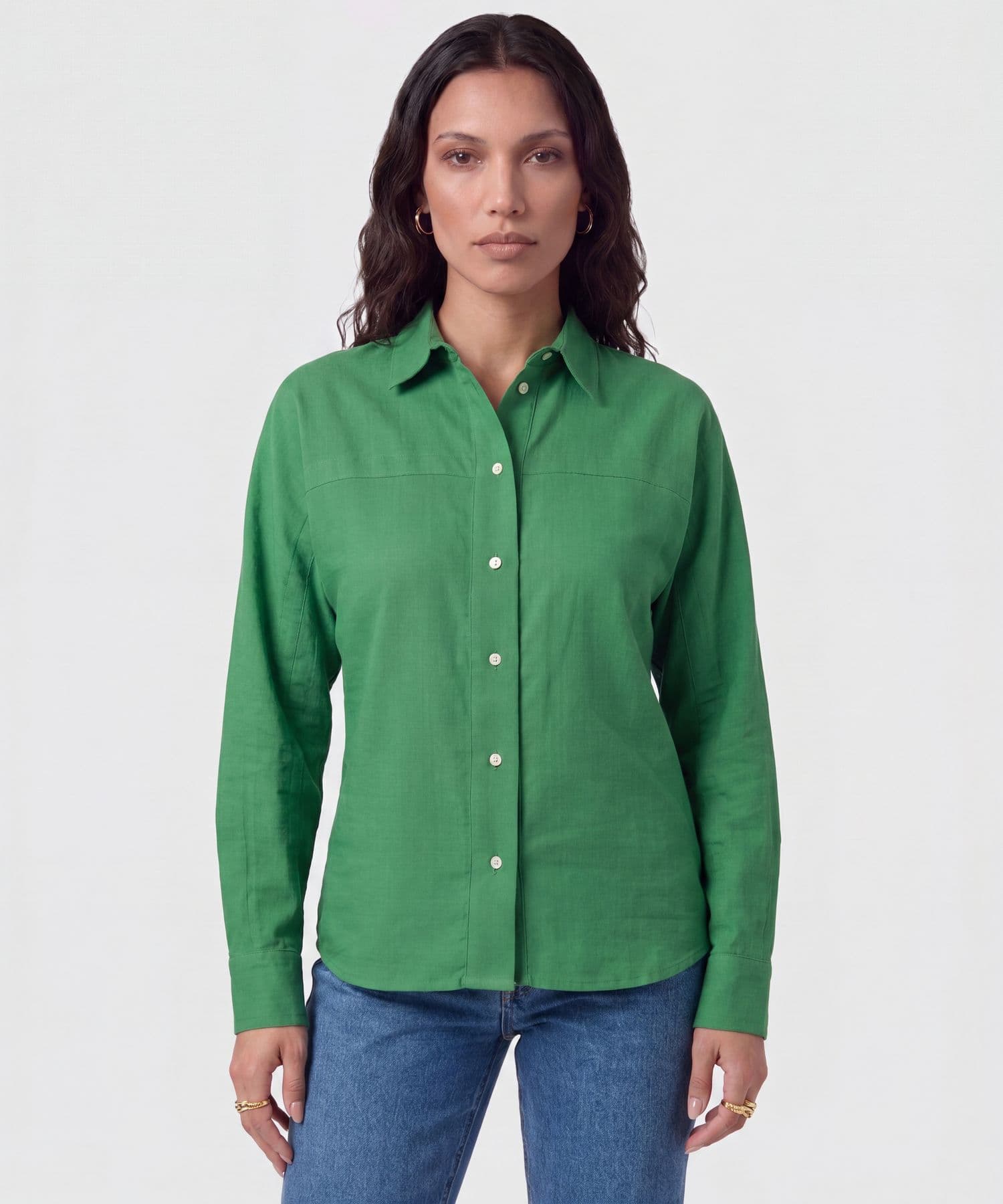 Camisa Marfil de Ciudad verde oliva para mujer, vista principal