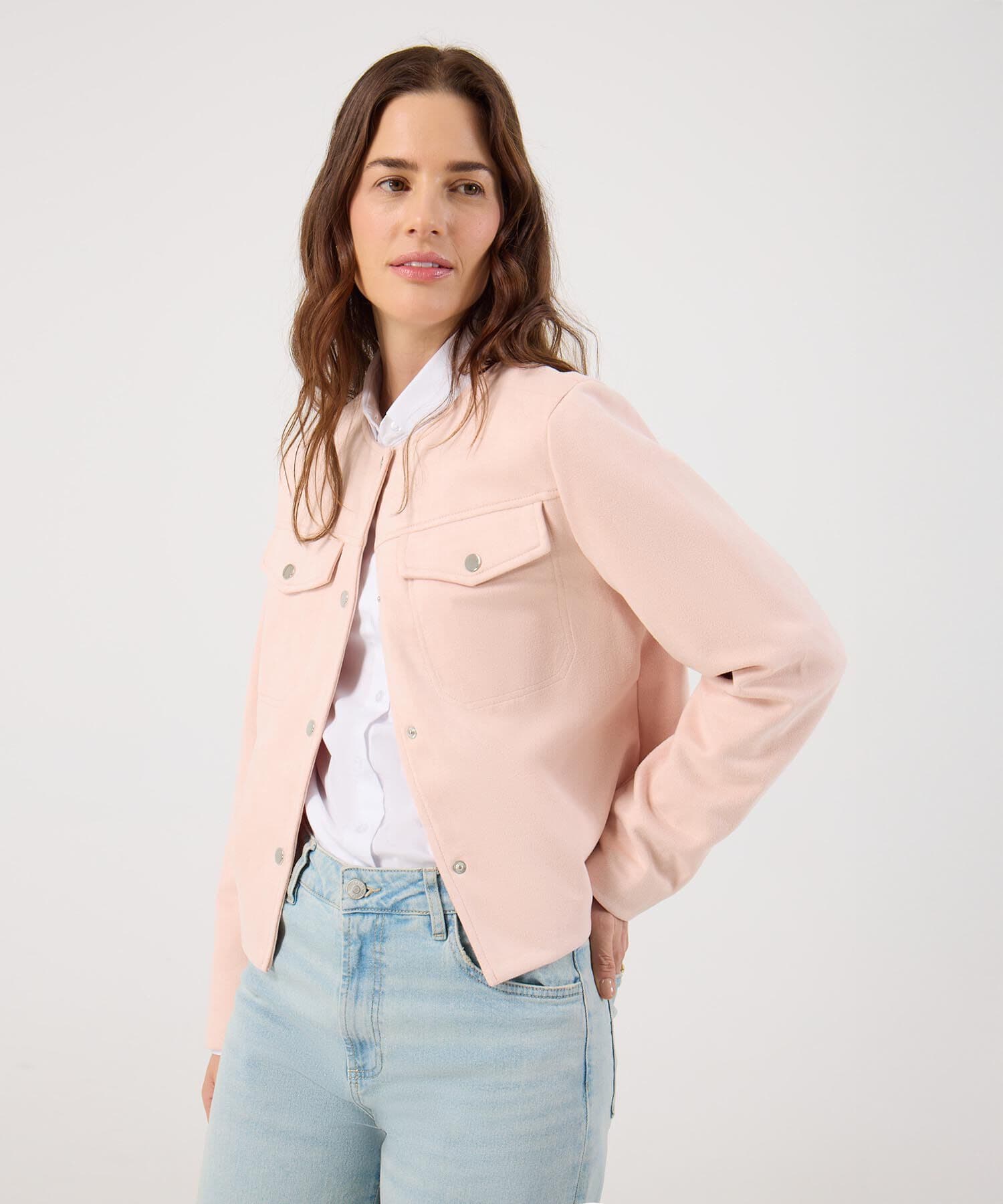 Chaqueta Celeste Relajado rosa empolvado para mujer, vista principal