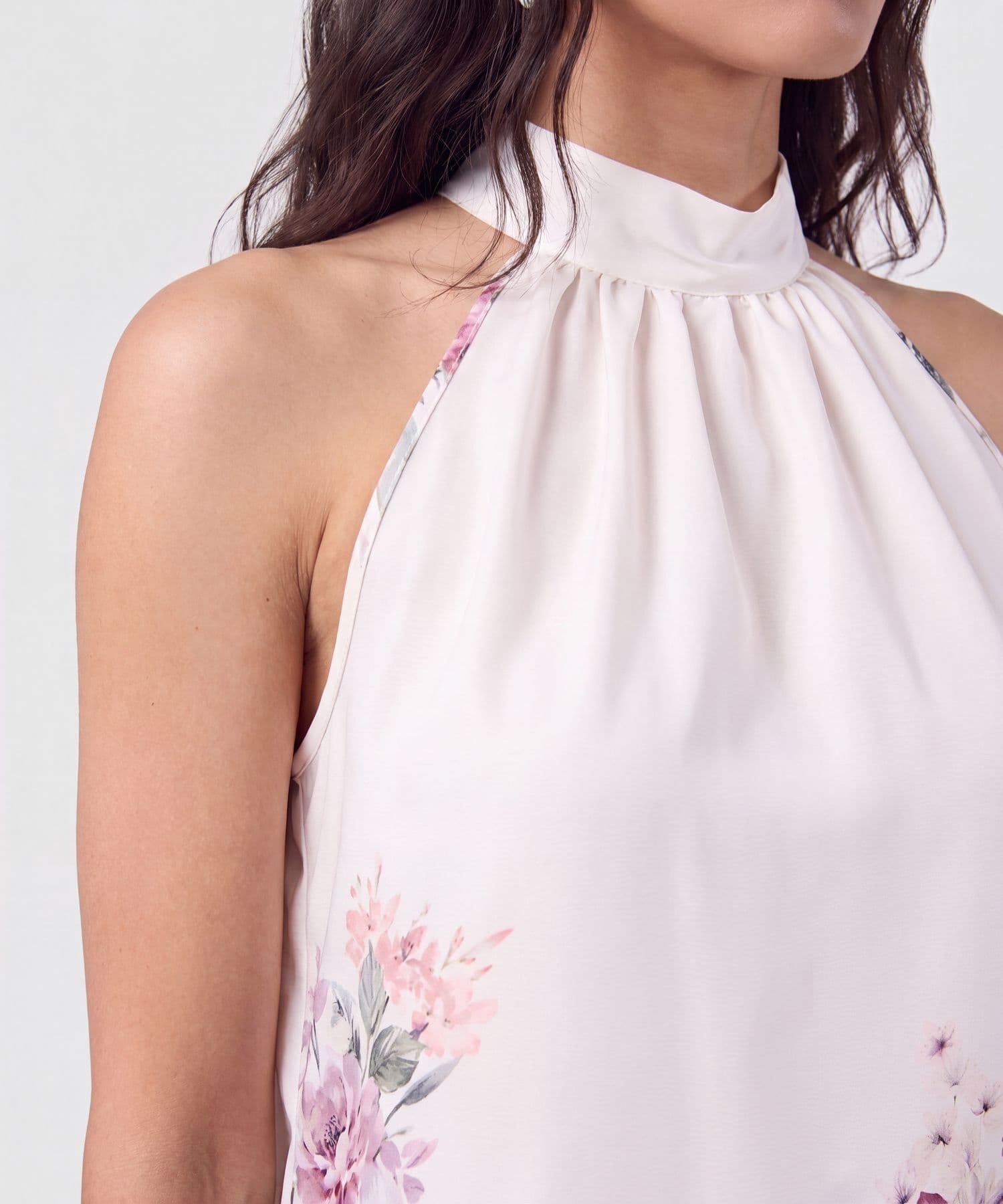 Blusa Andina Edición Índigo blanco para mujer, vista 3