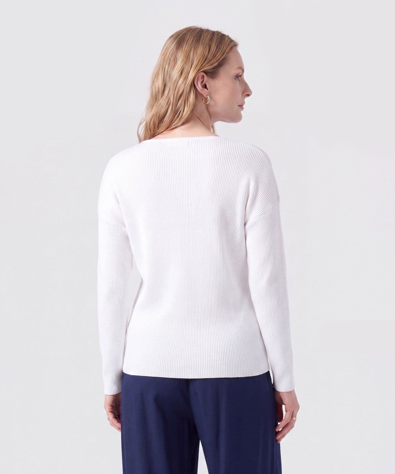 Buzo Dalia Clásico blanco para mujer, vista 4