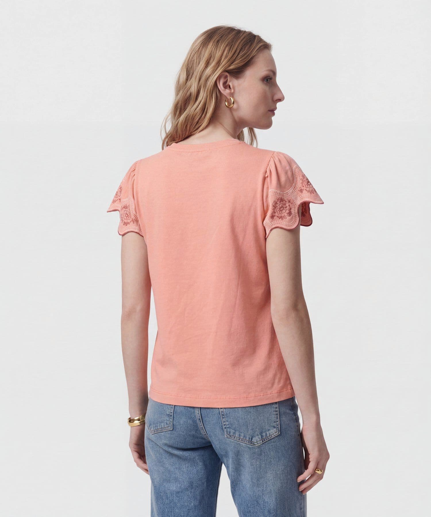 Camiseta Granada Contemporáneo rosa empolvado para mujer, vista 4