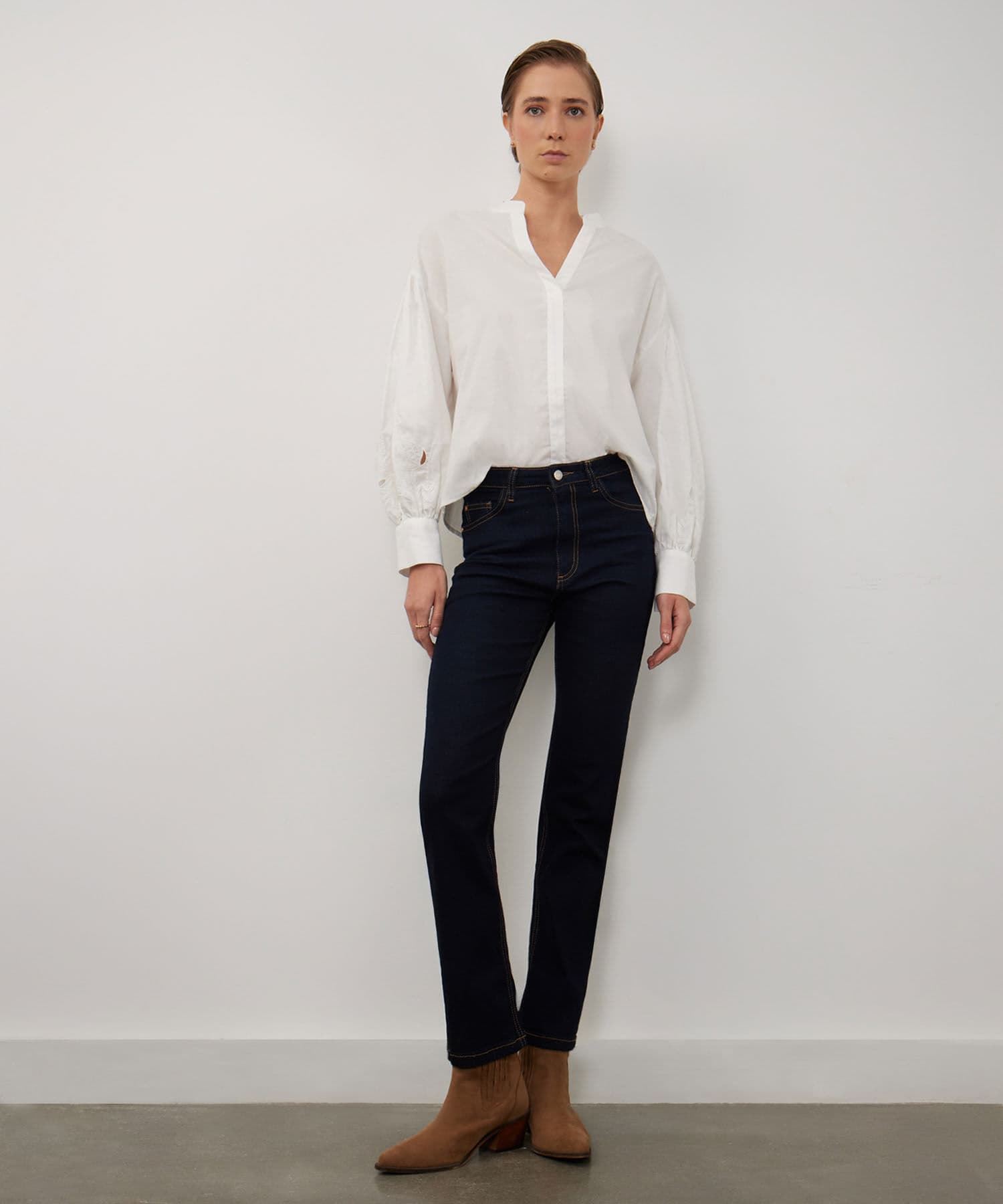 Jean Dorada Ligero azul marino para mujer, vista 2