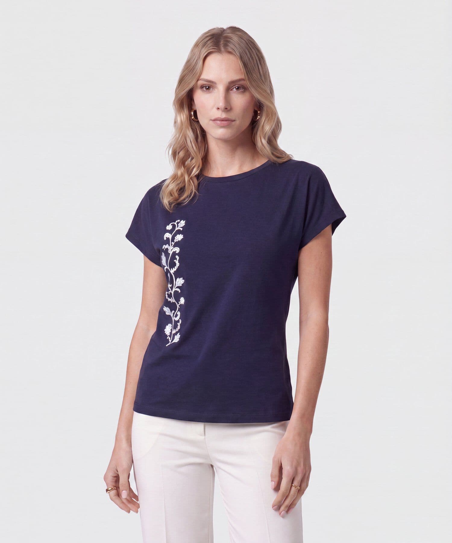 Camiseta Valle Esencial azul marino para mujer, vista principal