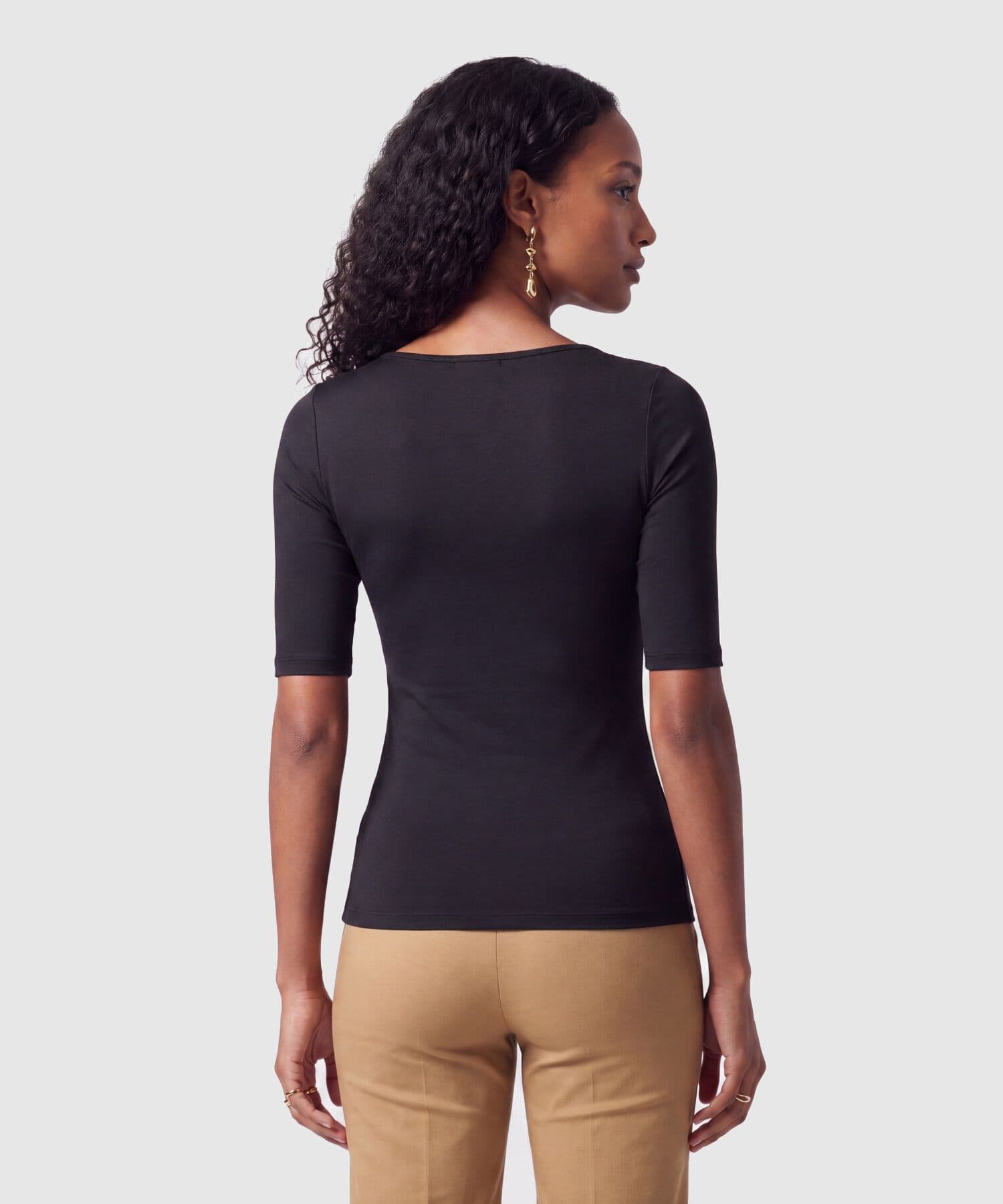 Camiseta Horizonte Natural negro para mujer, vista 4