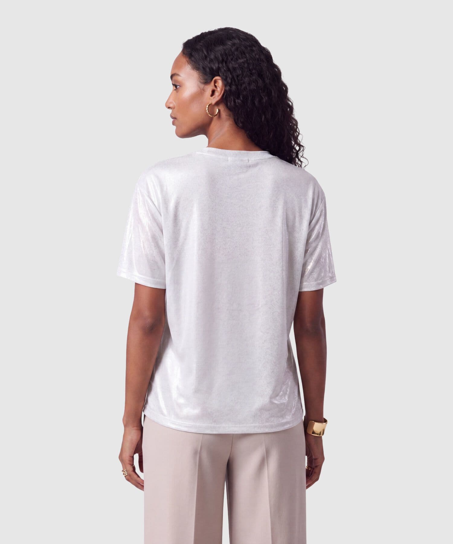 Camiseta Candelaria Contemporáneo gris humo para mujer, vista 4