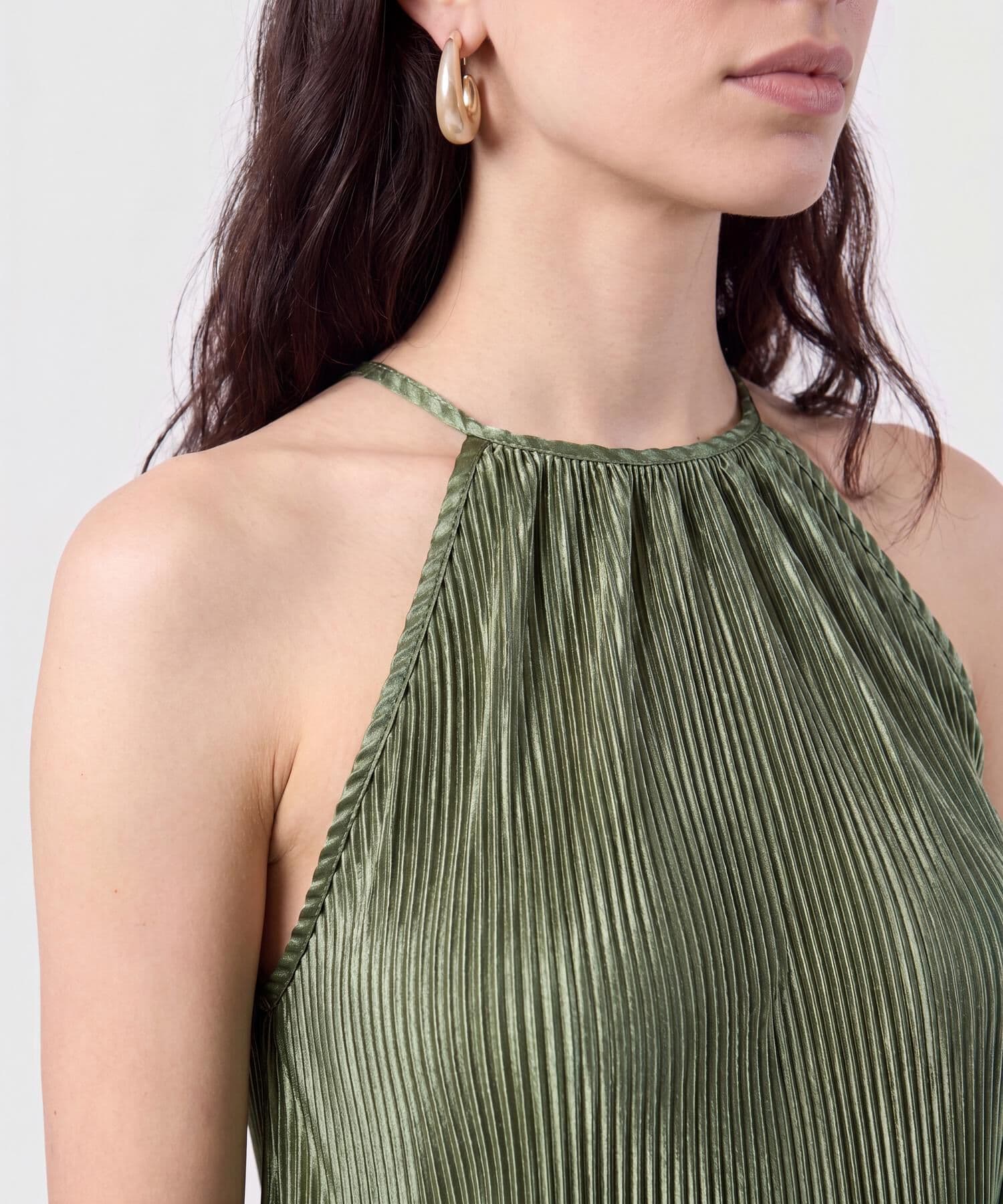 Blusa Sierra Esencial verde oliva para mujer, vista 3