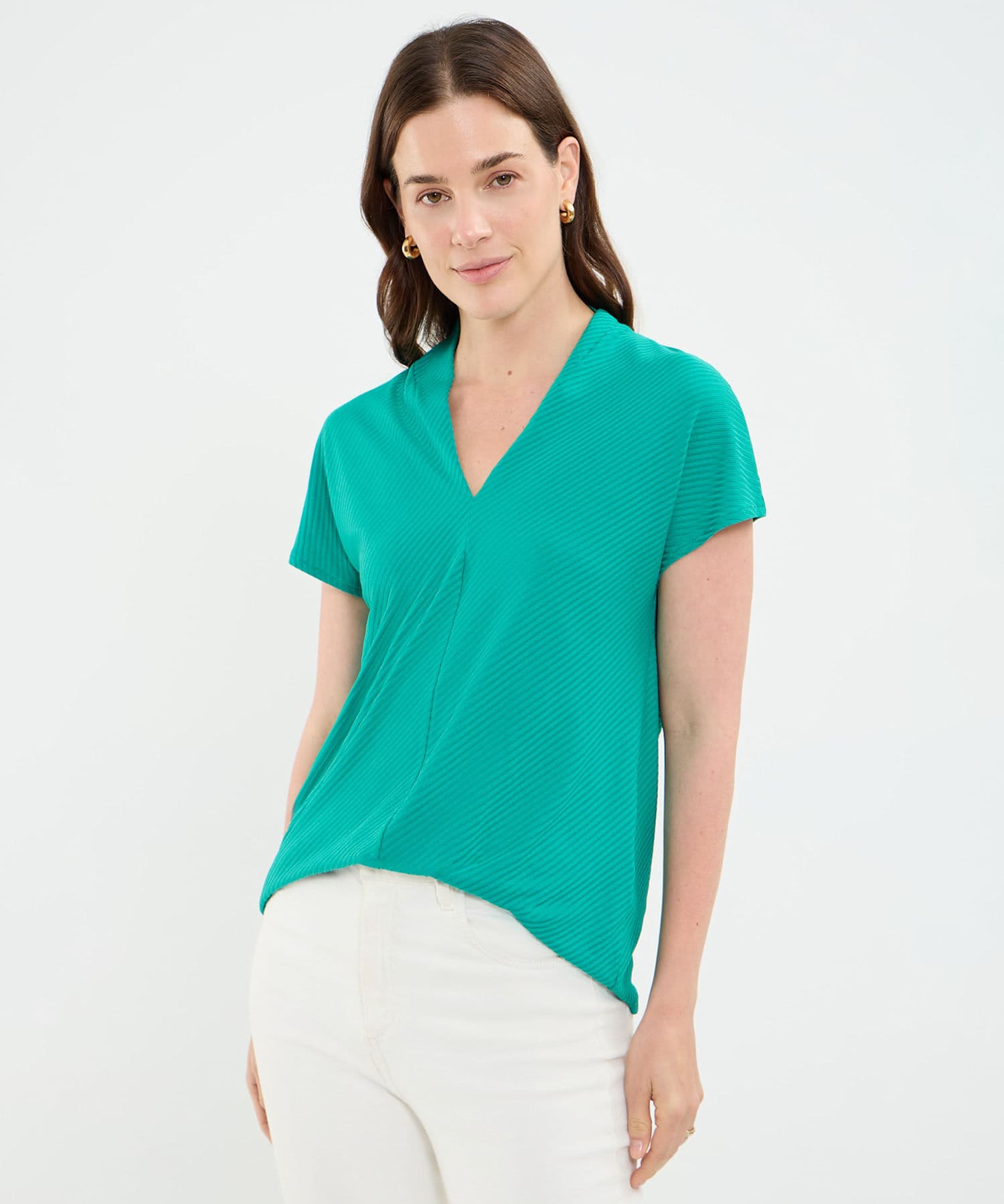 Camiseta Coral Relajado verde oliva para mujer, vista principal