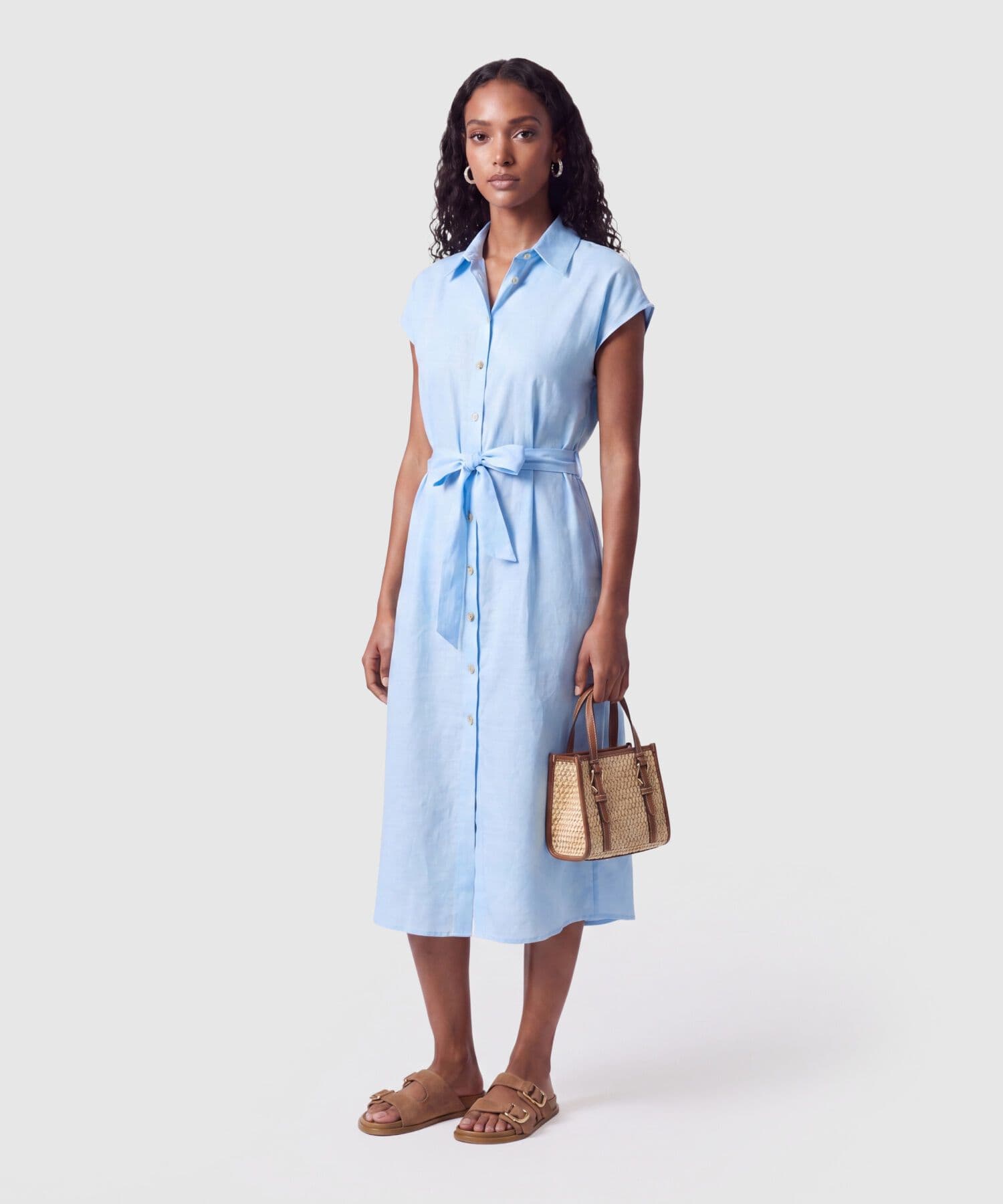 Vestido Ámbar Suave azul marino para mujer, vista principal