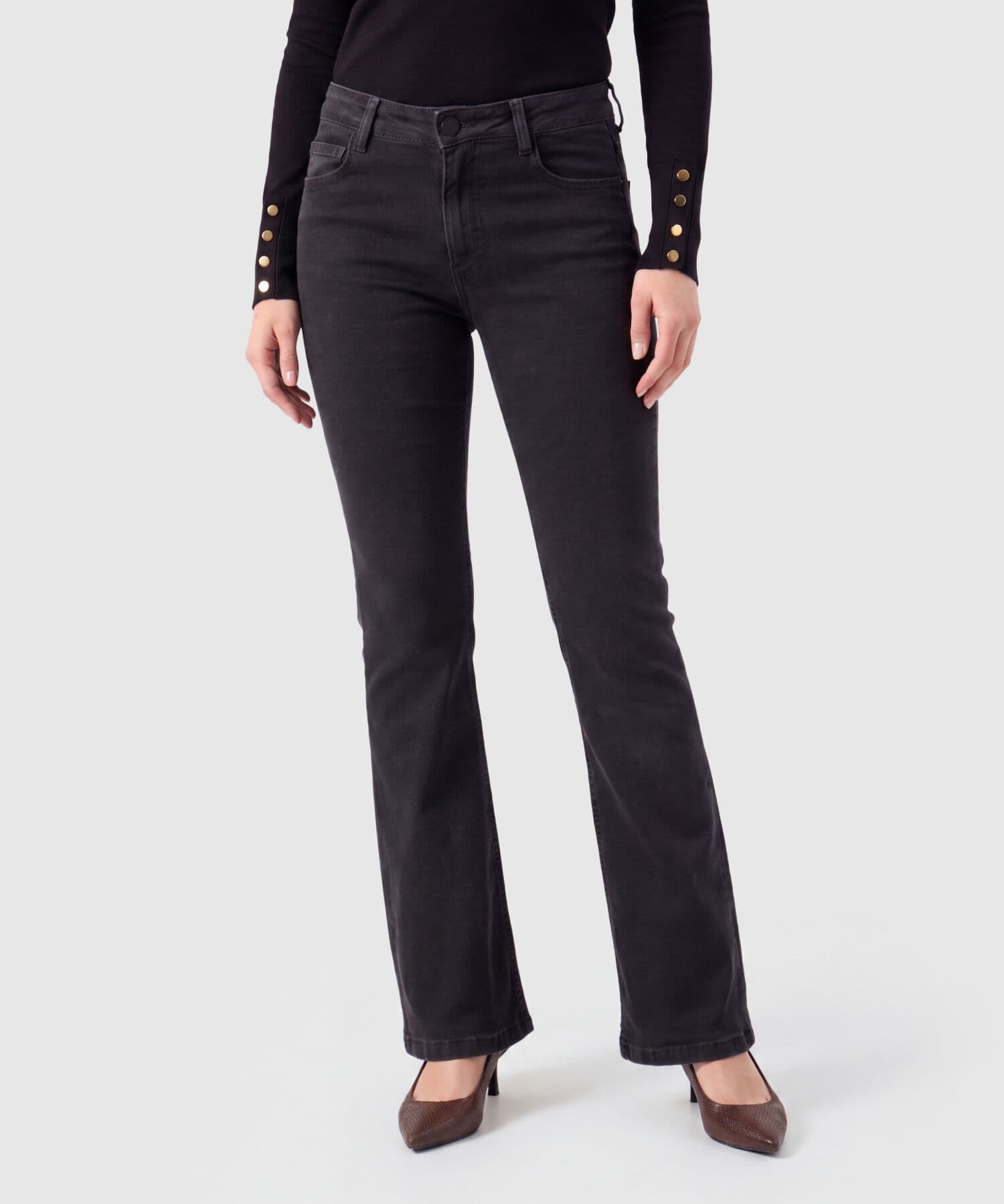 Jean Coral Minimalista negro para mujer, vista principal