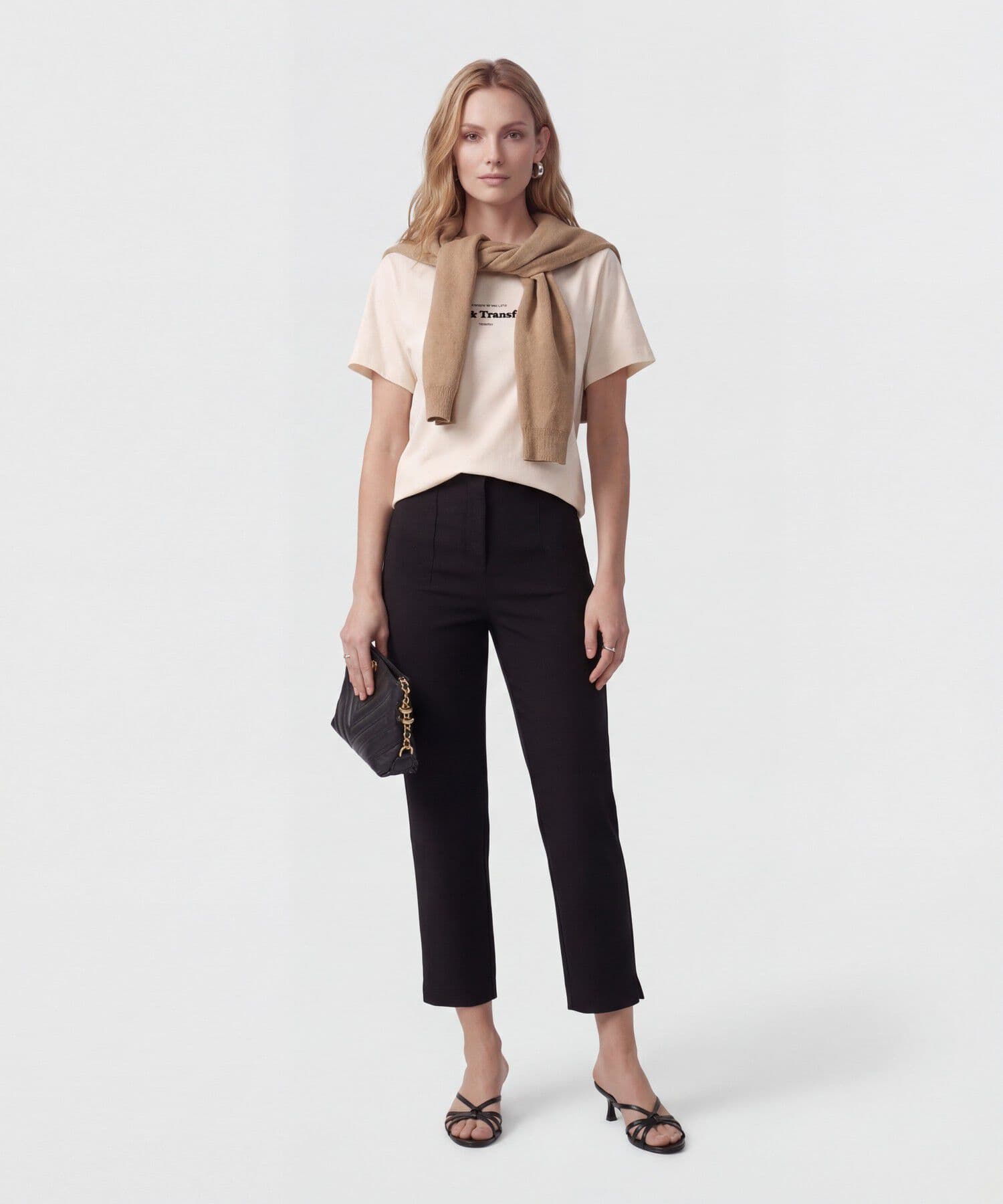 Pantalón Litoral Relajado negro para mujer, vista 2
