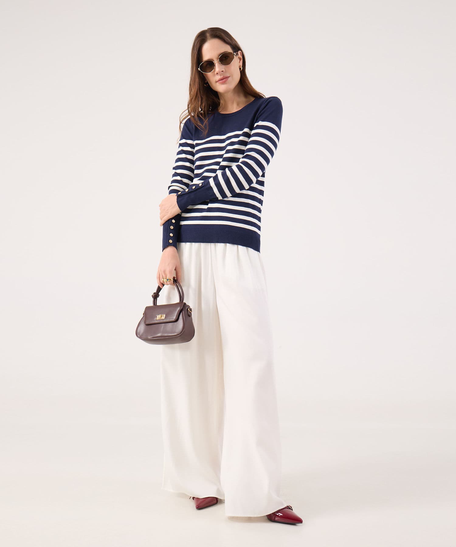 Pantalón Isadora Edición Índigo blanco para mujer, vista 2