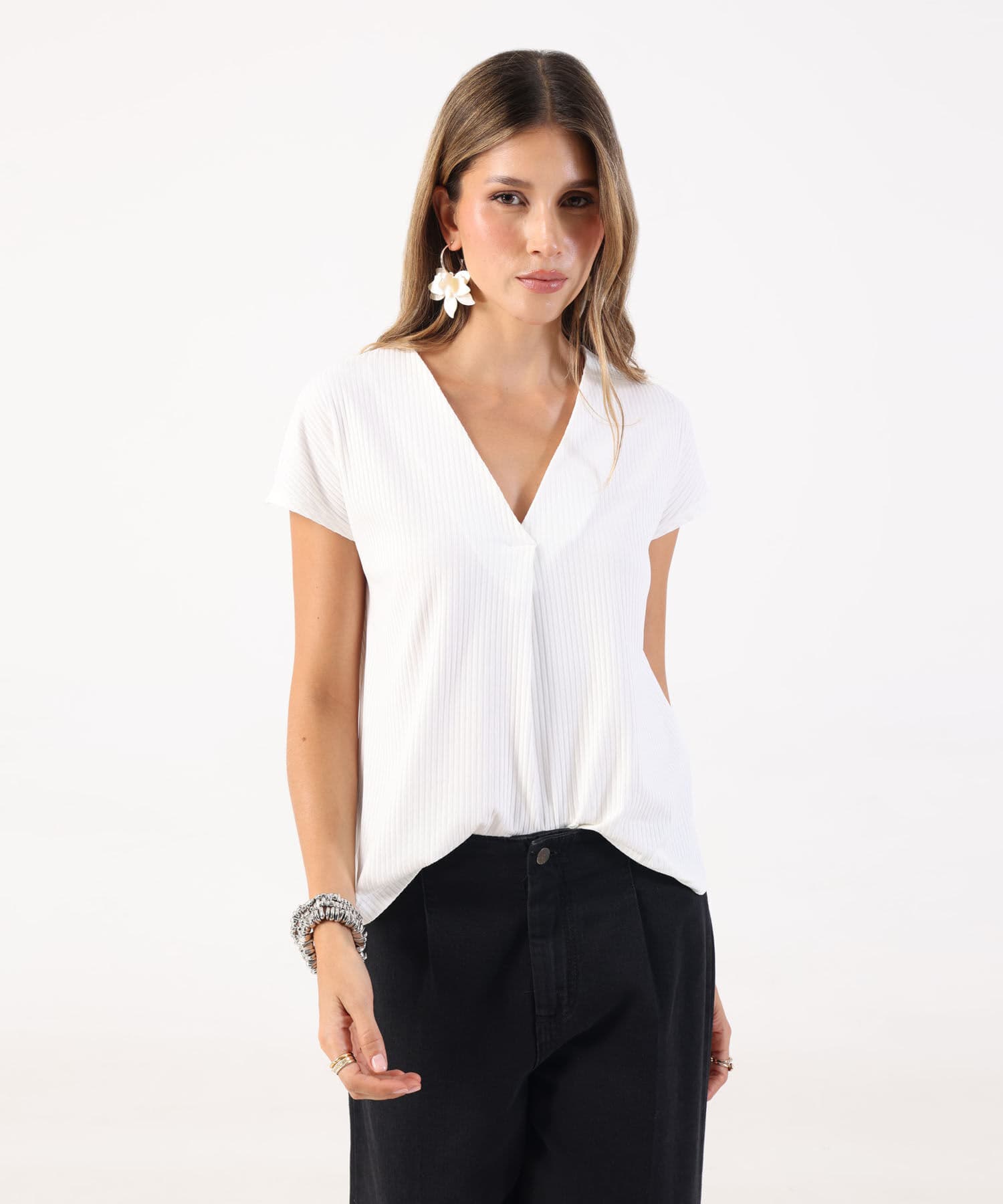 Camiseta Alba Clásico blanco para mujer, vista principal