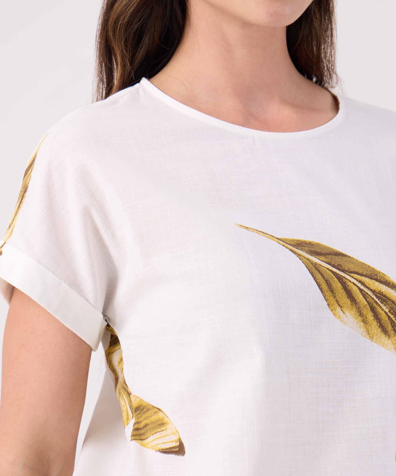 Blusa Horizonte de Viaje blanco para mujer, vista 3