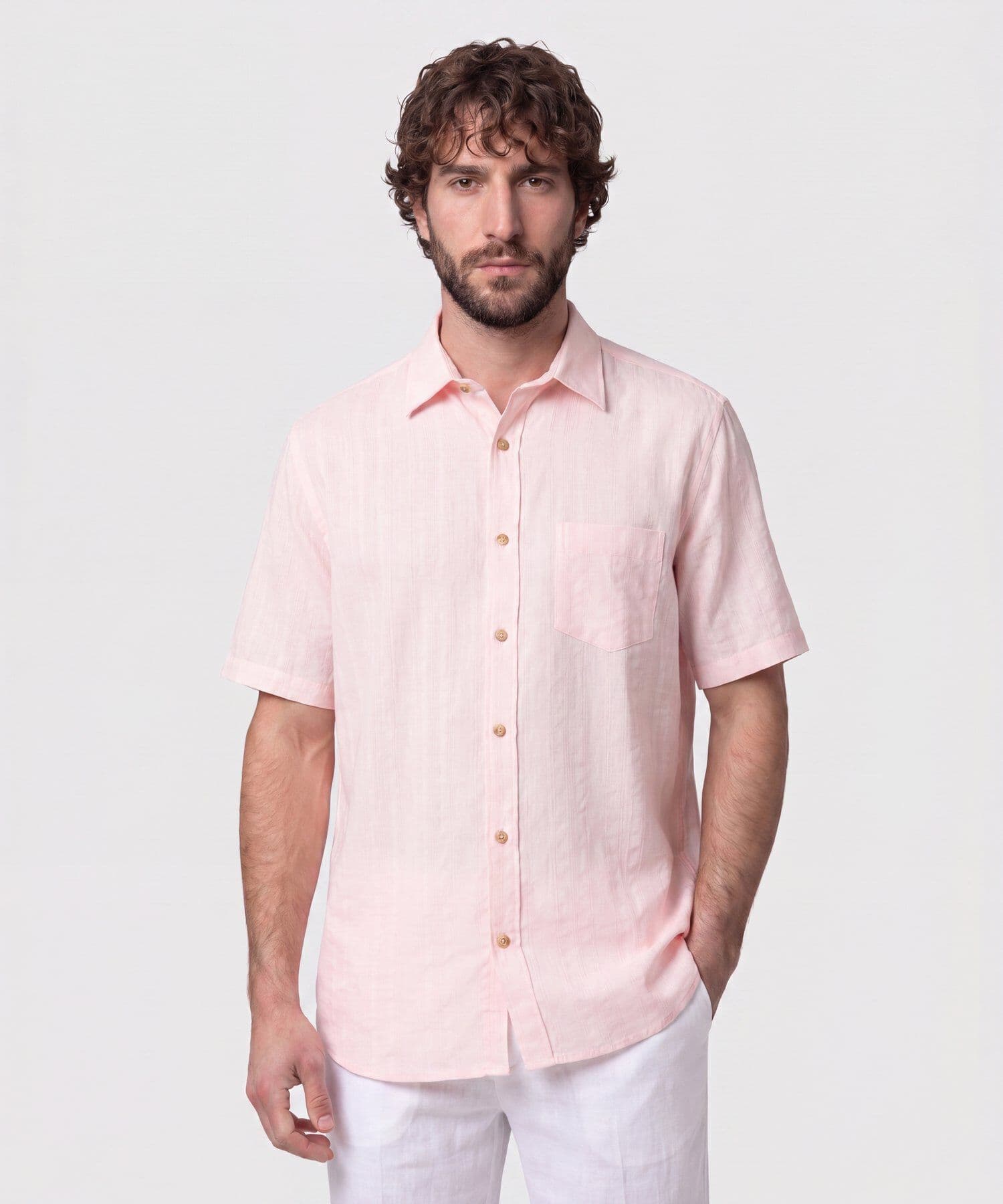 Camisa Julieta de Viaje rosa empolvado para hombre, vista principal