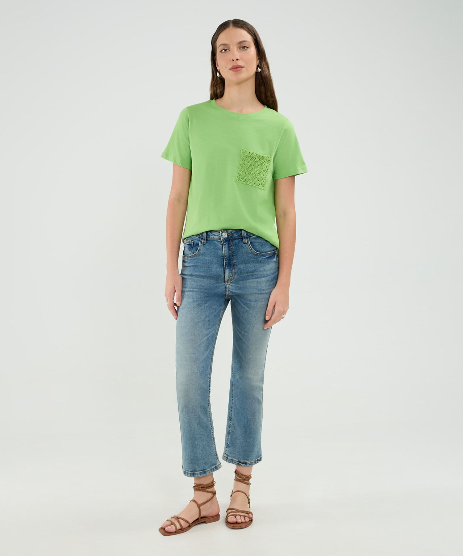 Camiseta Cobalto de Noche verde oliva para mujer, vista 2