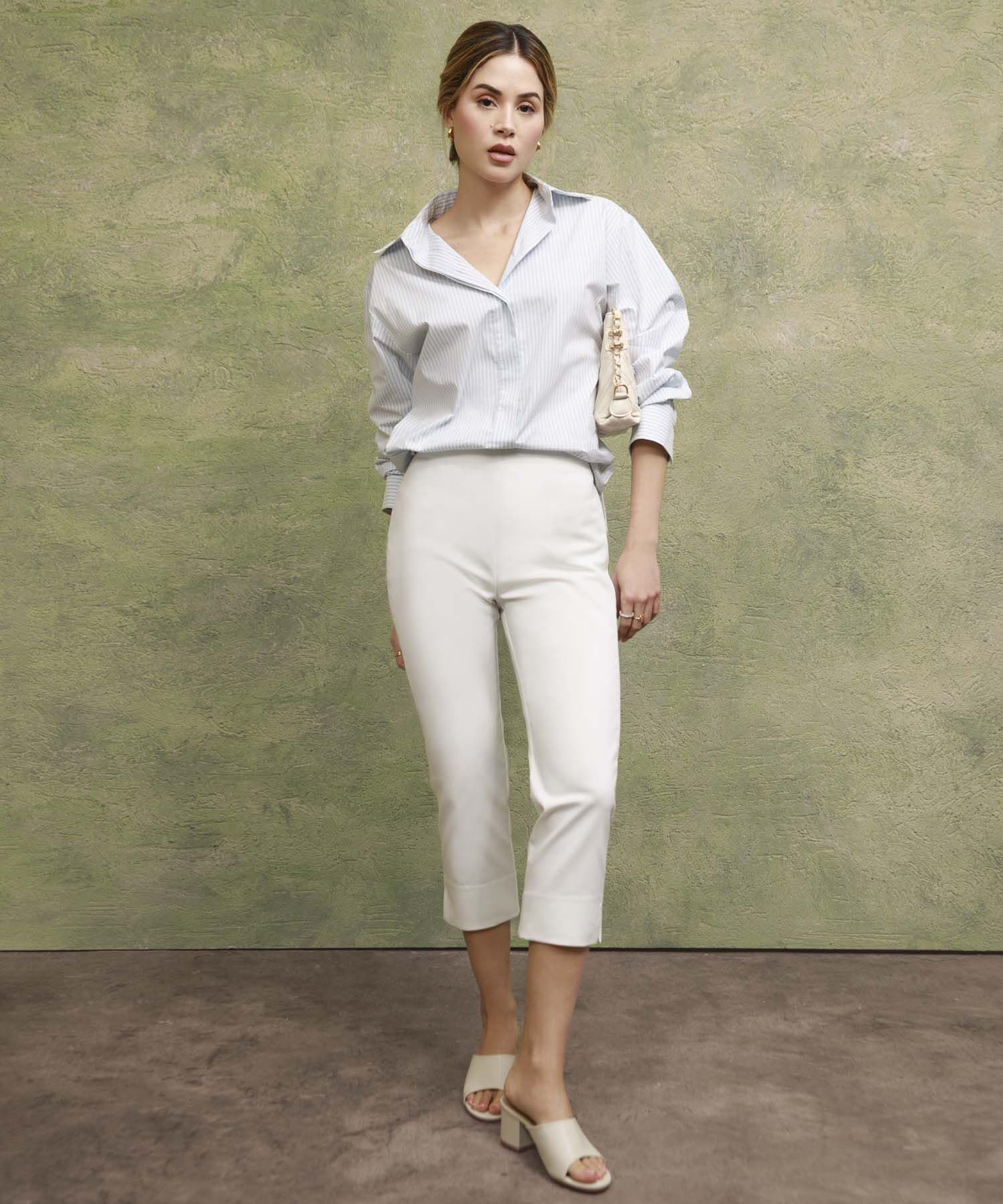 Pantalón Río Texturizado blanco para mujer, vista principal