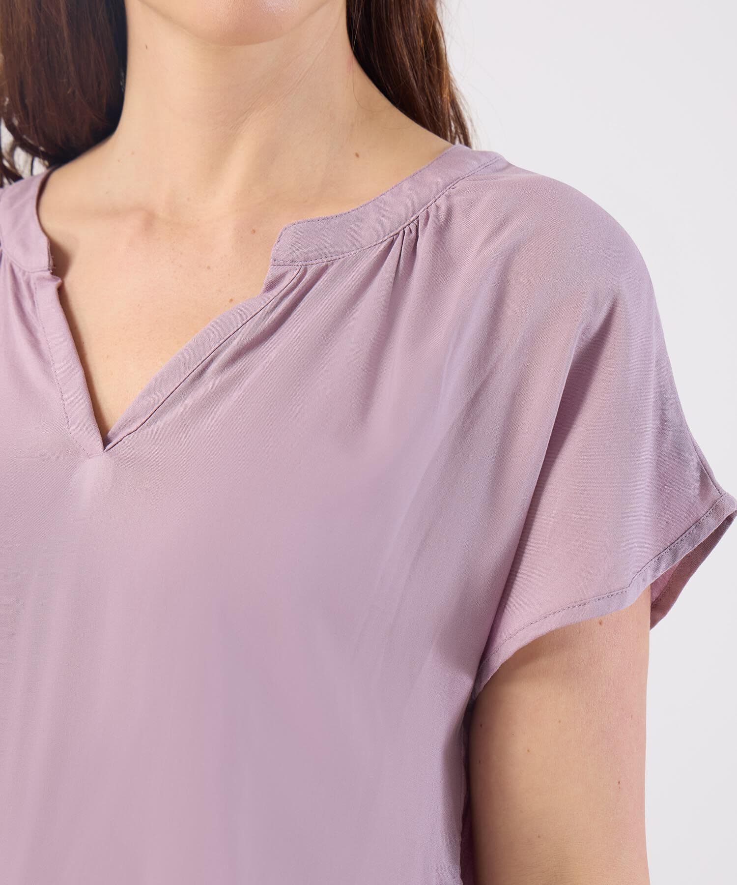 Blusa Violeta Edición Lino dorado para mujer, vista 3