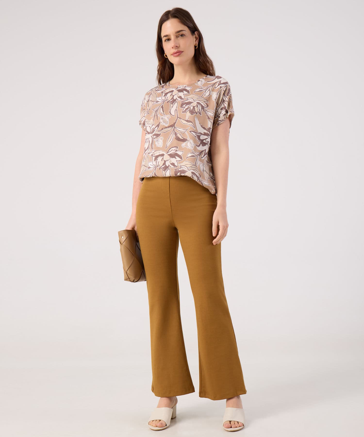 Blusa Azahar Contemporáneo café para mujer, vista 2
